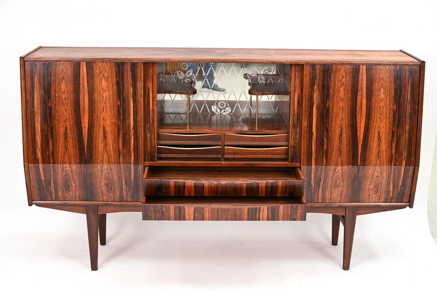 Danish Mid-Century Rosewood Bar Sideboard, C. 1970's 1