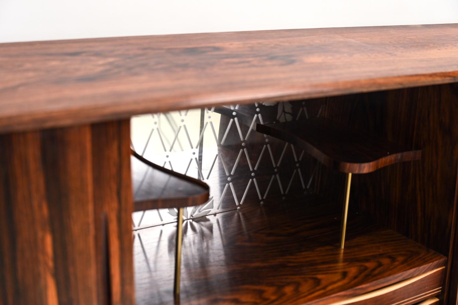 Danish Mid-Century Rosewood Bar Sideboard, C. 1970's 3