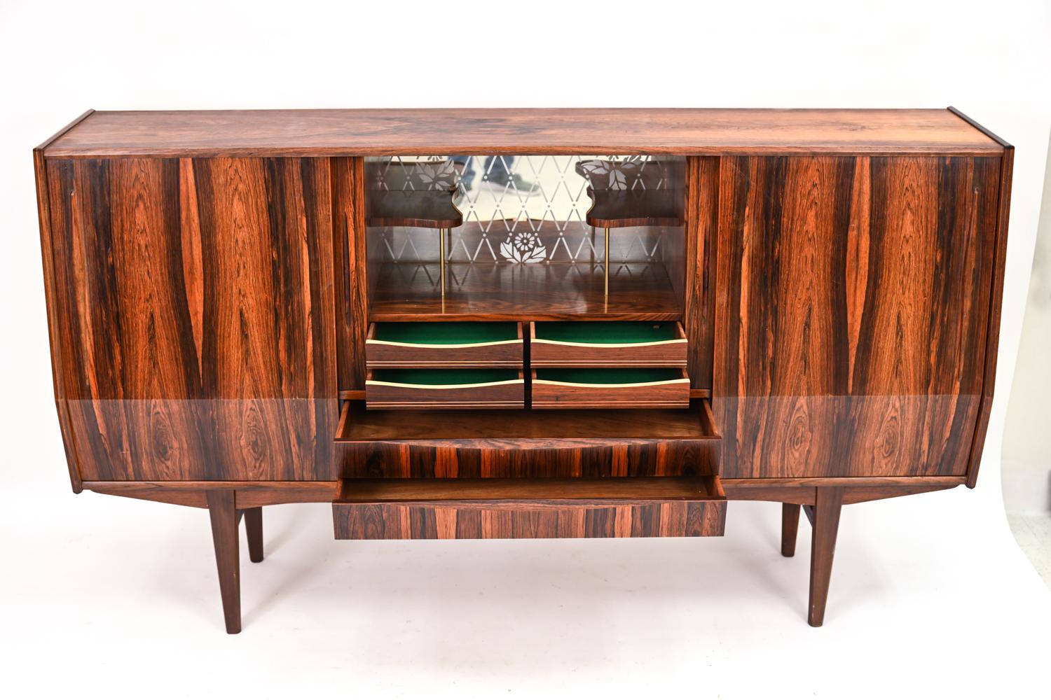 Danish Mid-Century Rosewood Bar Sideboard, C. 1970's 4