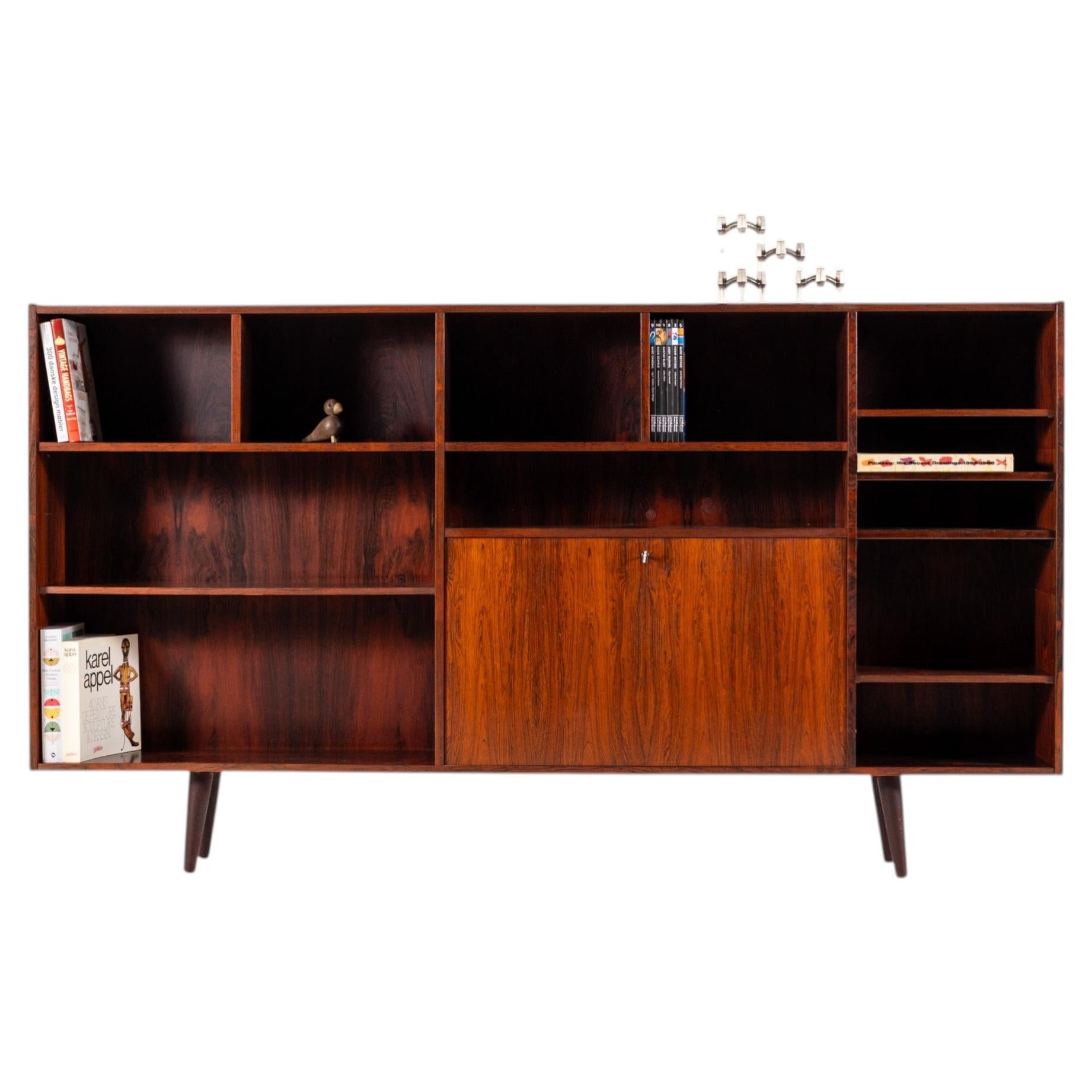 Danish Mid Century Rosewood Bookcase by Farso Møbelfabrik For Sale