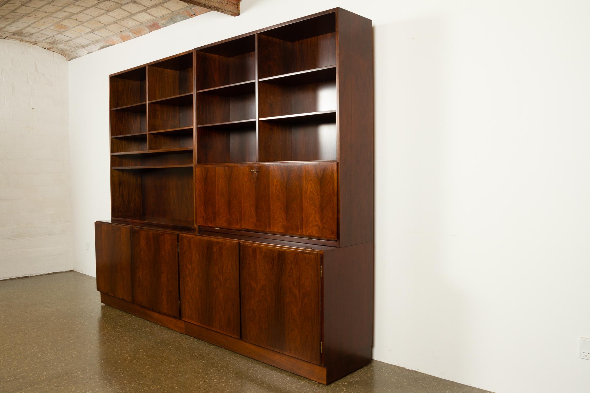 Danish Midcentury Rosewood Bookcase by Omann Jun, 1960s 5