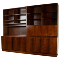 Vintage Danish Midcentury Rosewood Bookcase by Omann Jun, 1960s