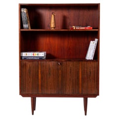 Danish Mid-Century Rosewood Bookcase Cabinet with Drop-Down Compartment, 1960s
