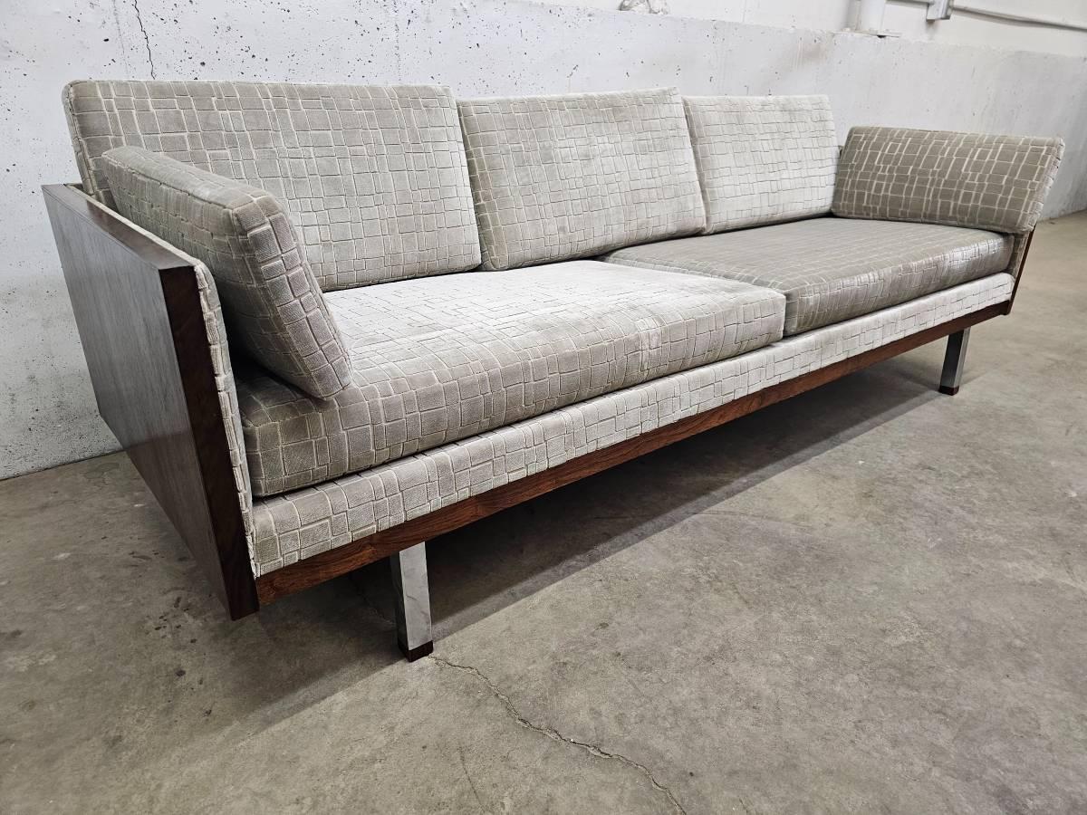 Plated Danish Mid Century Rosewood Case Sofa by Jydsk Mobelvaerk