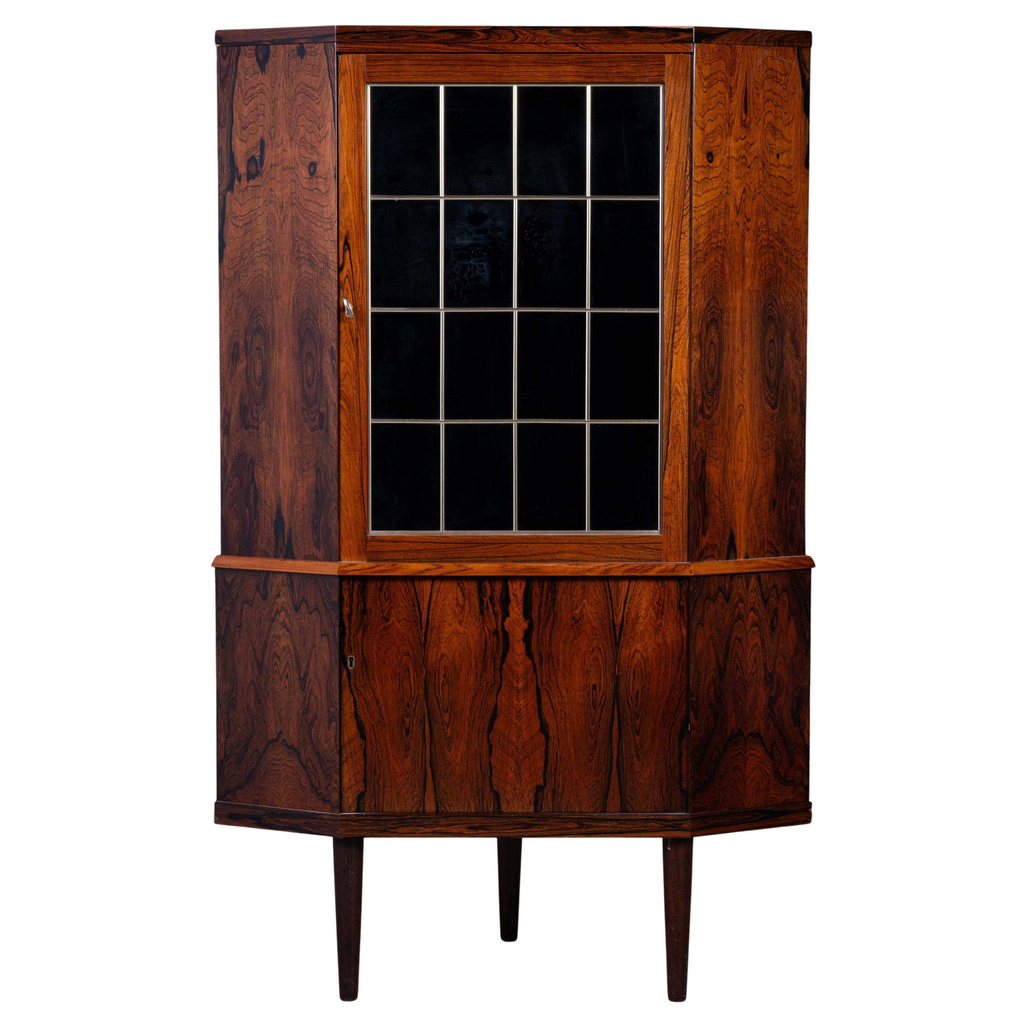 Danish Mid-Century Rosewood Corner Cabinet / Bar Cabinet, 1960s