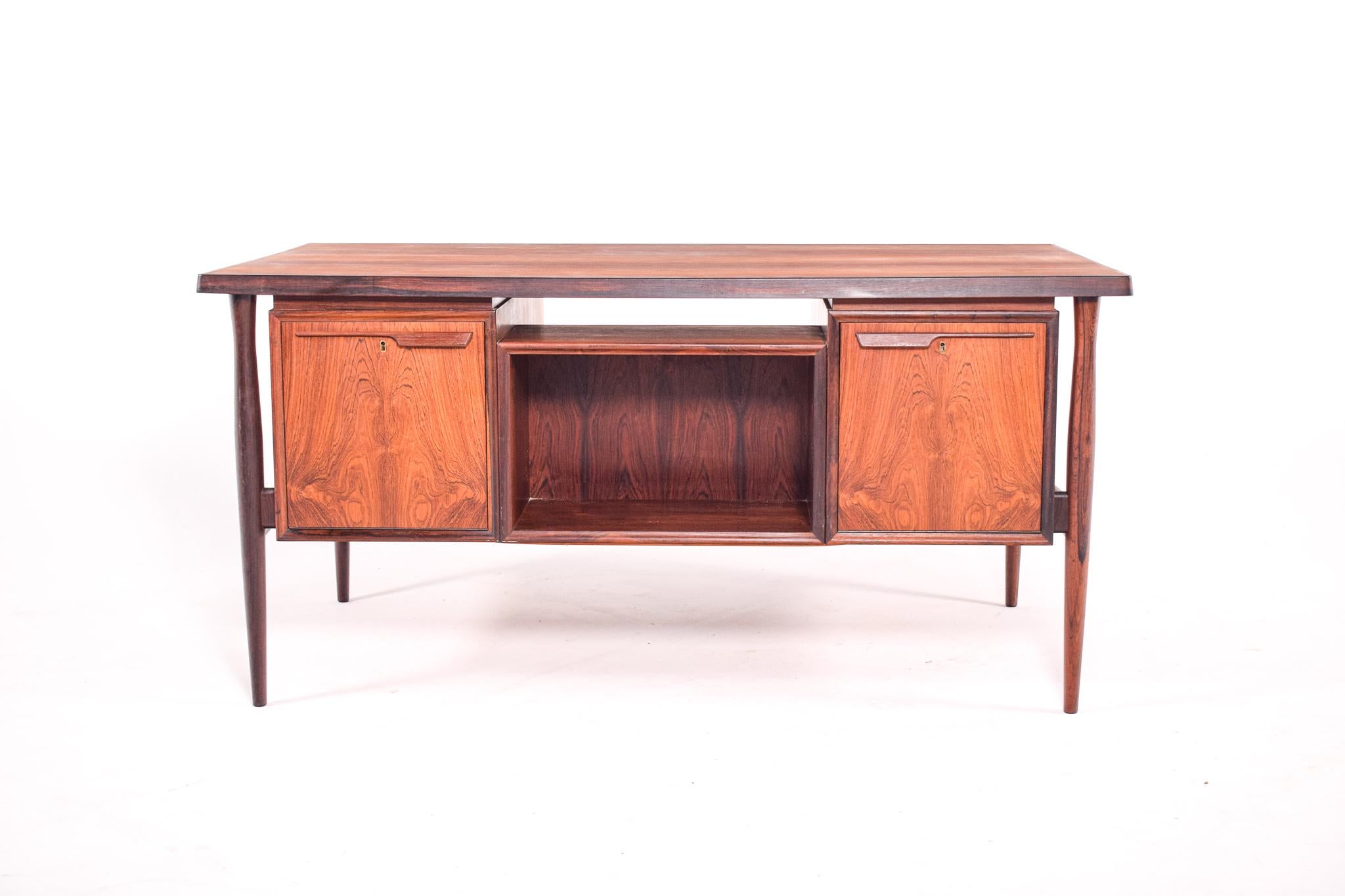 Danish Mid-Century Rosewood Desk by Arne Vodder for Sibast, 1950s 2