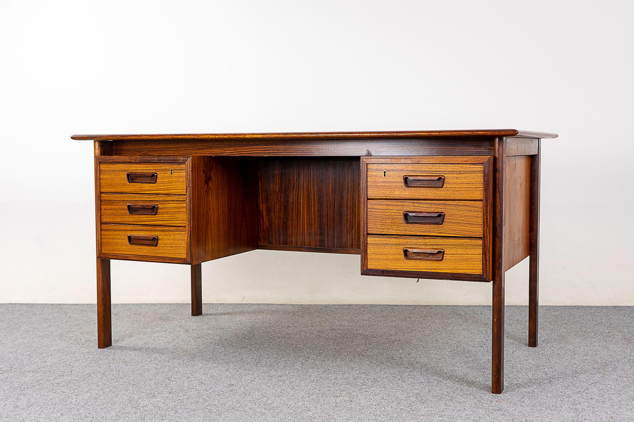 Danish Mid-Century Rosewood Desk by H. Sigh & Son For Sale 4