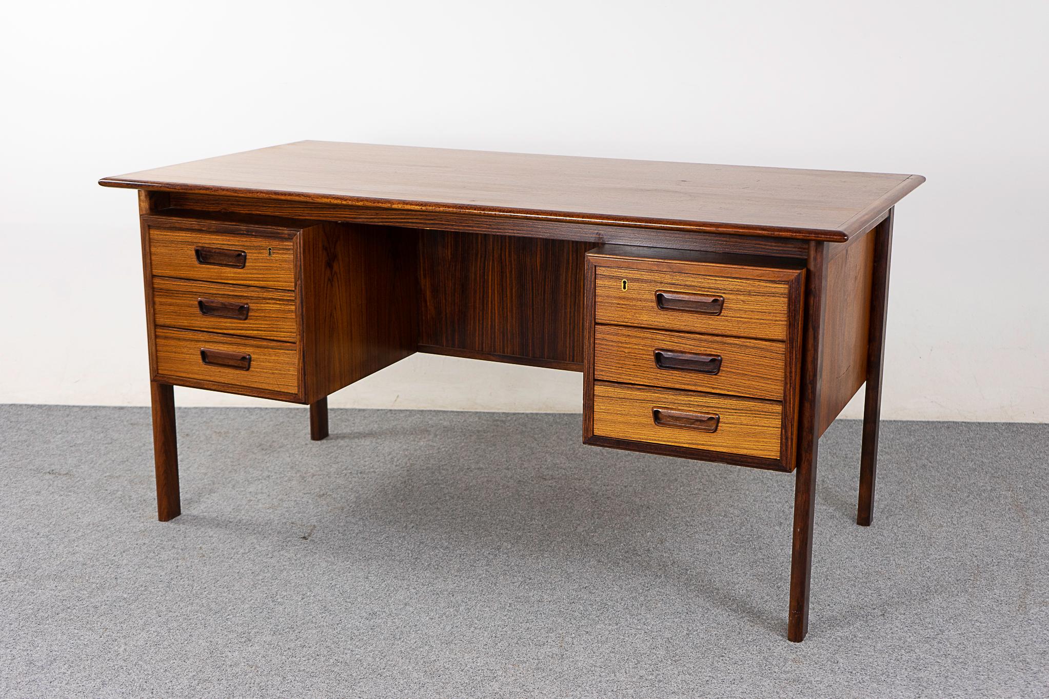 Danish Mid-Century Rosewood Desk by H. Sigh & Son For Sale 3