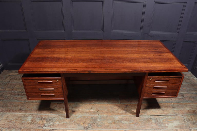 Danish Mid Century Rosewood Desk For Sale at 1stDibs
