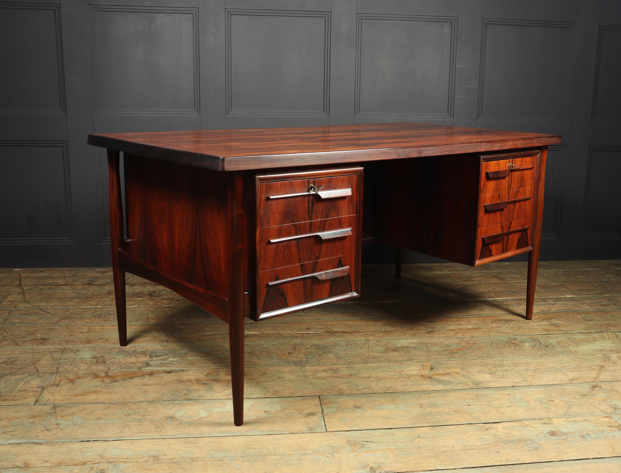 Danish Mid-Century Rosewood Desk 1