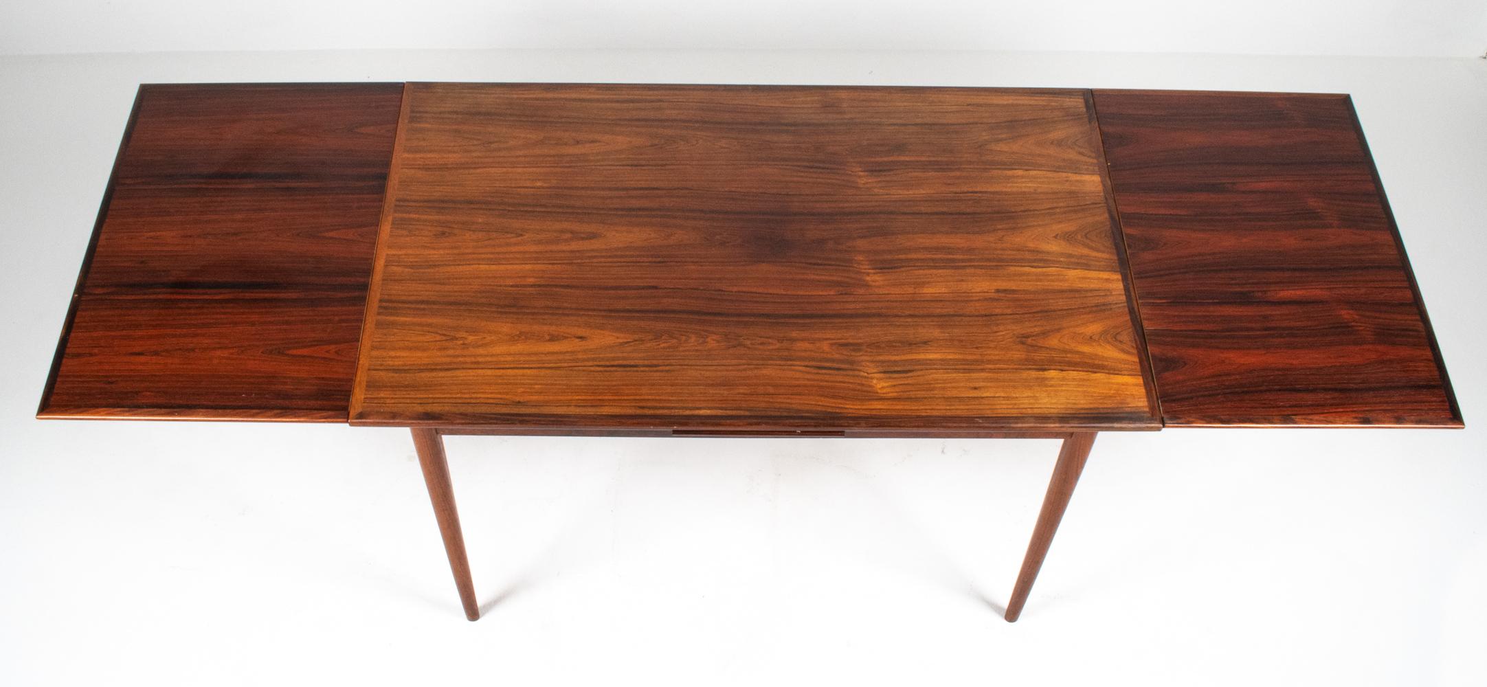 Danish Mid-Century Rosewood Extension Dining Table, c. 1960's For Sale 6