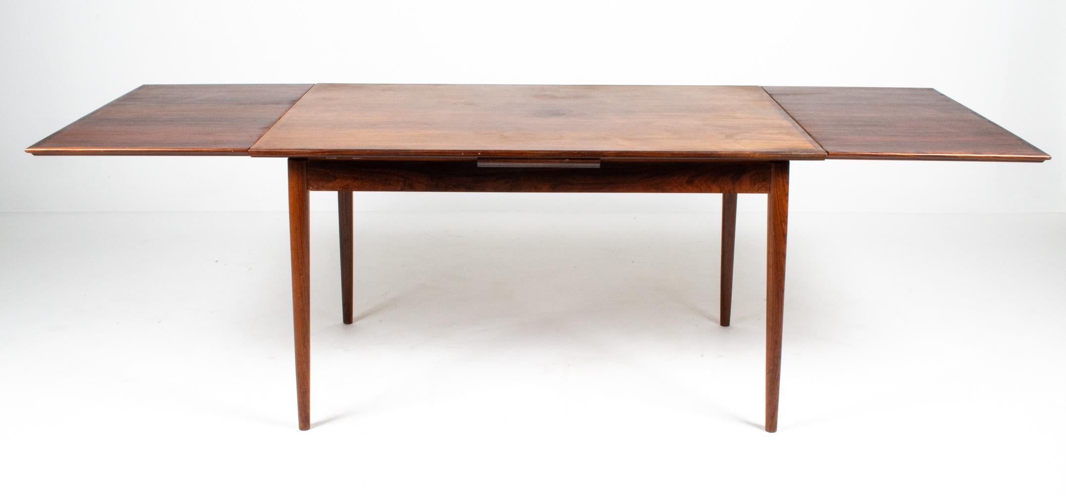 Danish Mid-Century Rosewood Extension Dining Table, c. 1960's For Sale 7