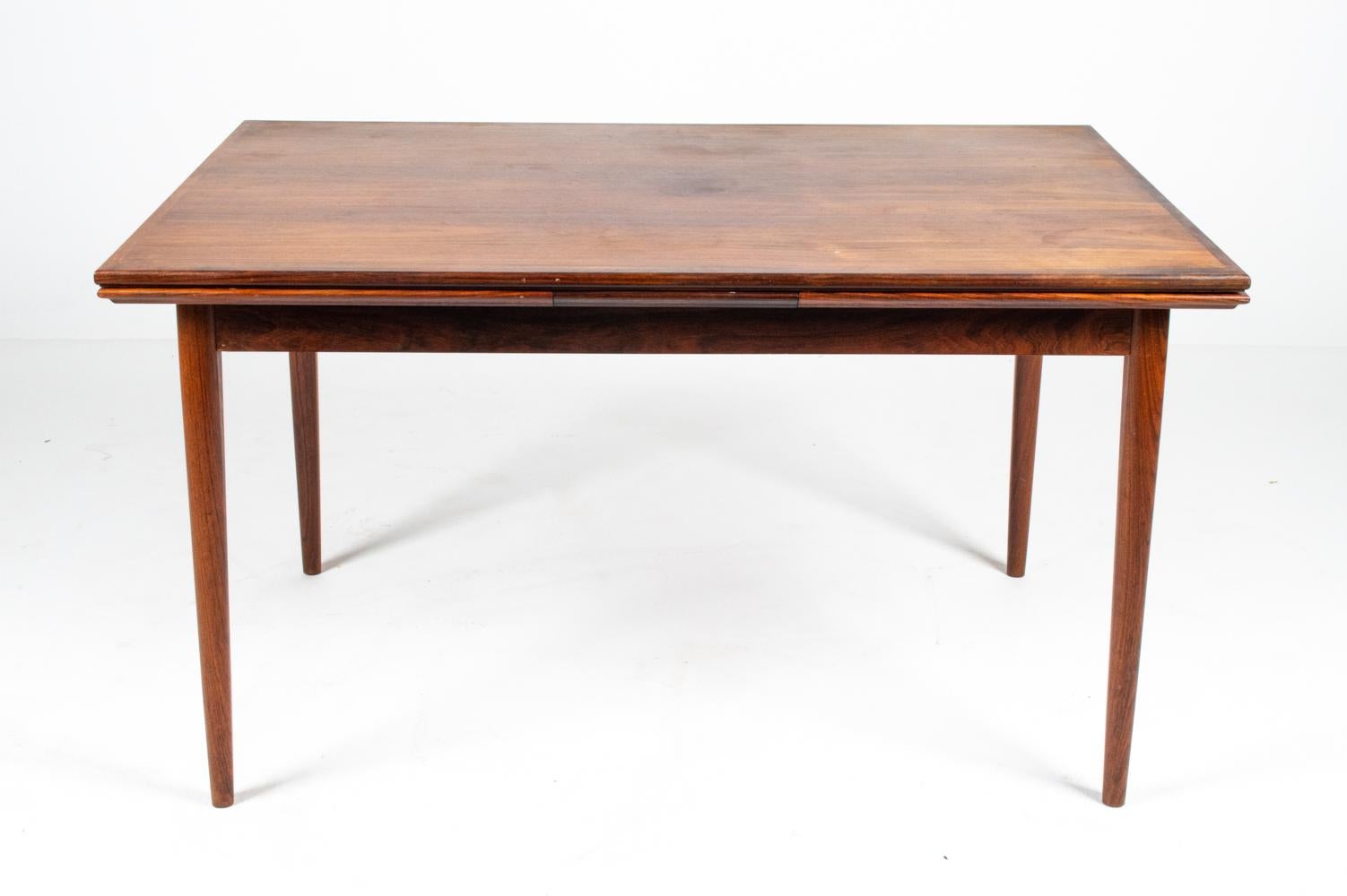 Scandinavian Modern Danish Mid-Century Rosewood Extension Dining Table, c. 1960's For Sale