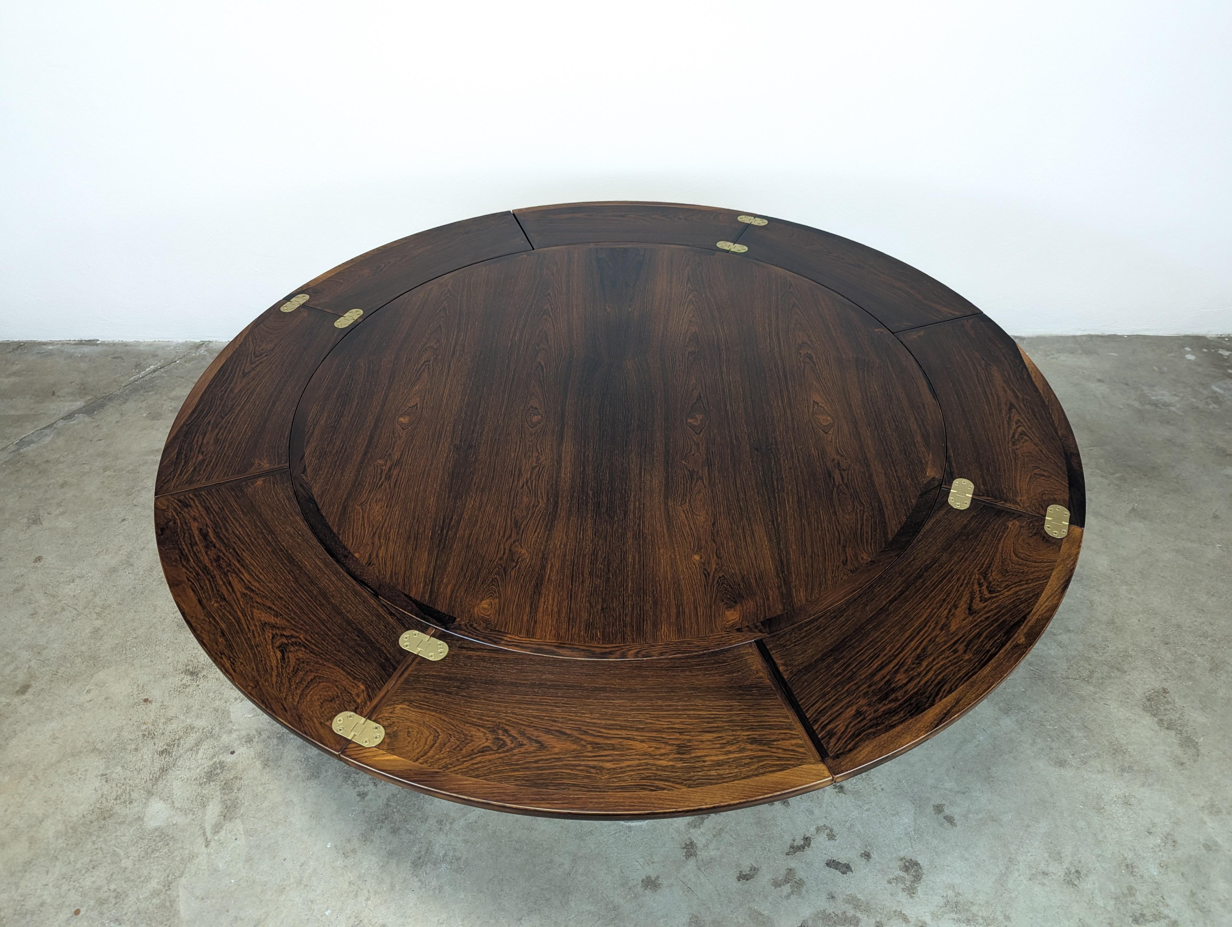 Mid-Century Modern Danish Mid Century Rosewood Flip Flap Circular Dining Table by Dyrlund, c1960s