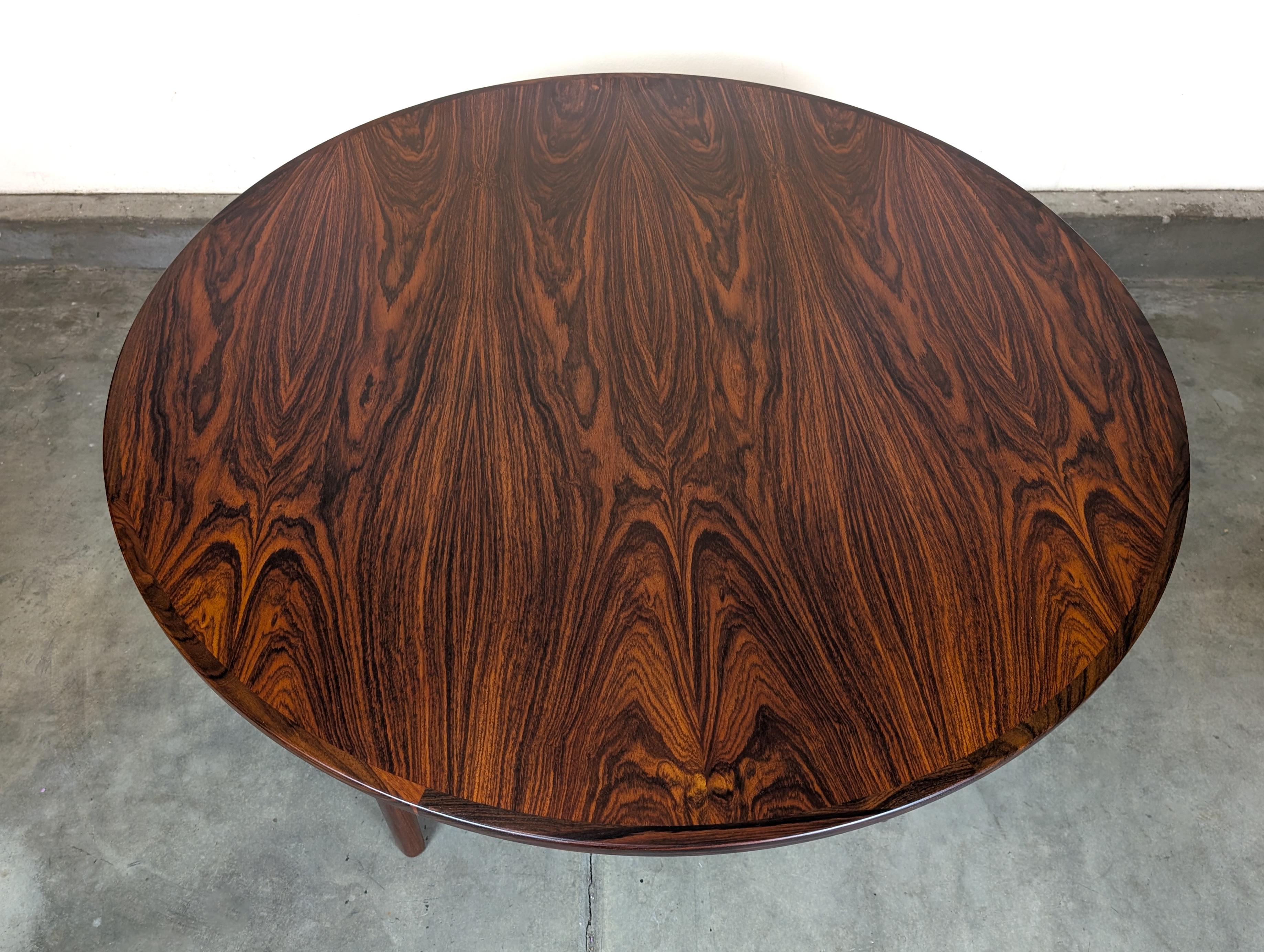 Mid-Century Modern Danish Mid Century Rosewood Flip Flap Circular Dining Table by Dyrlund, c1960s For Sale