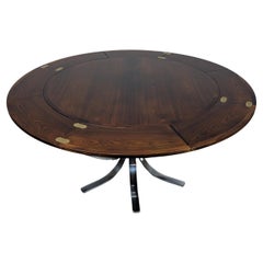 Dänischer runder Esstisch aus Rosenholz mit Flip-Klappen aus der Mitte des Jahrhunderts von Dyrlund, ca. 1960er Jahre