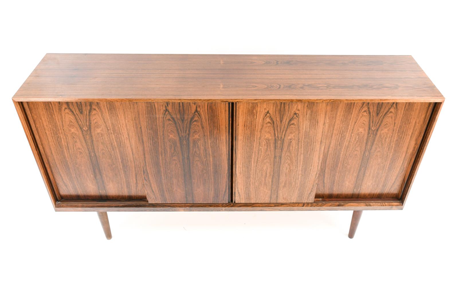 Danish Midcentury Rosewood Highboard by Olholm In Good Condition In Norwalk, CT