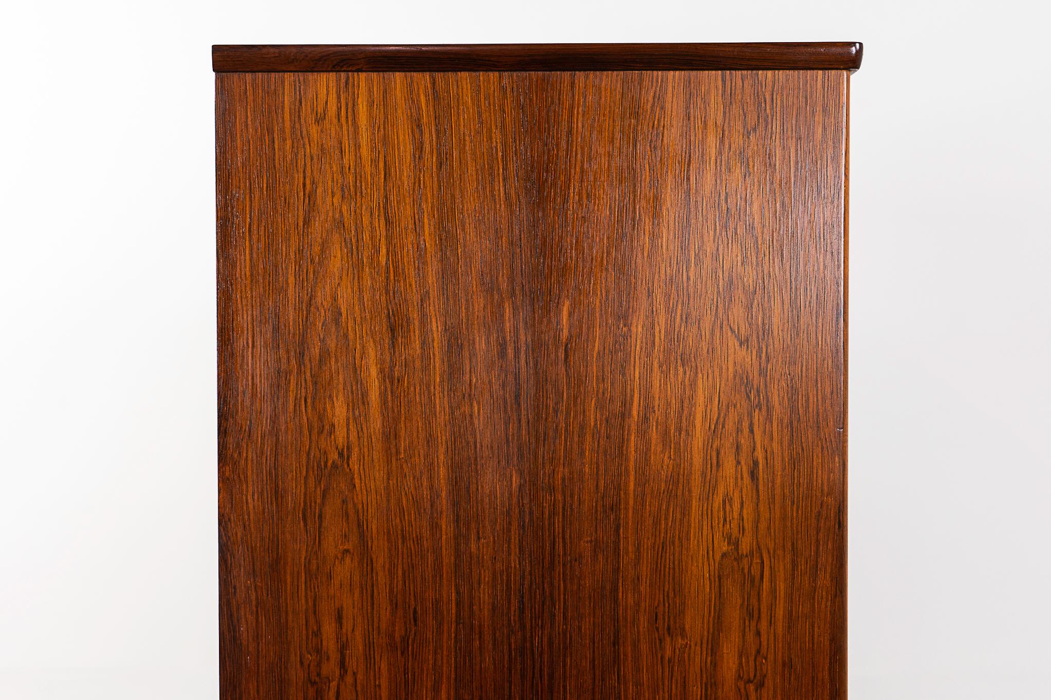 Danish Mid-Century Rosewood Highboy Dresser For Sale 4