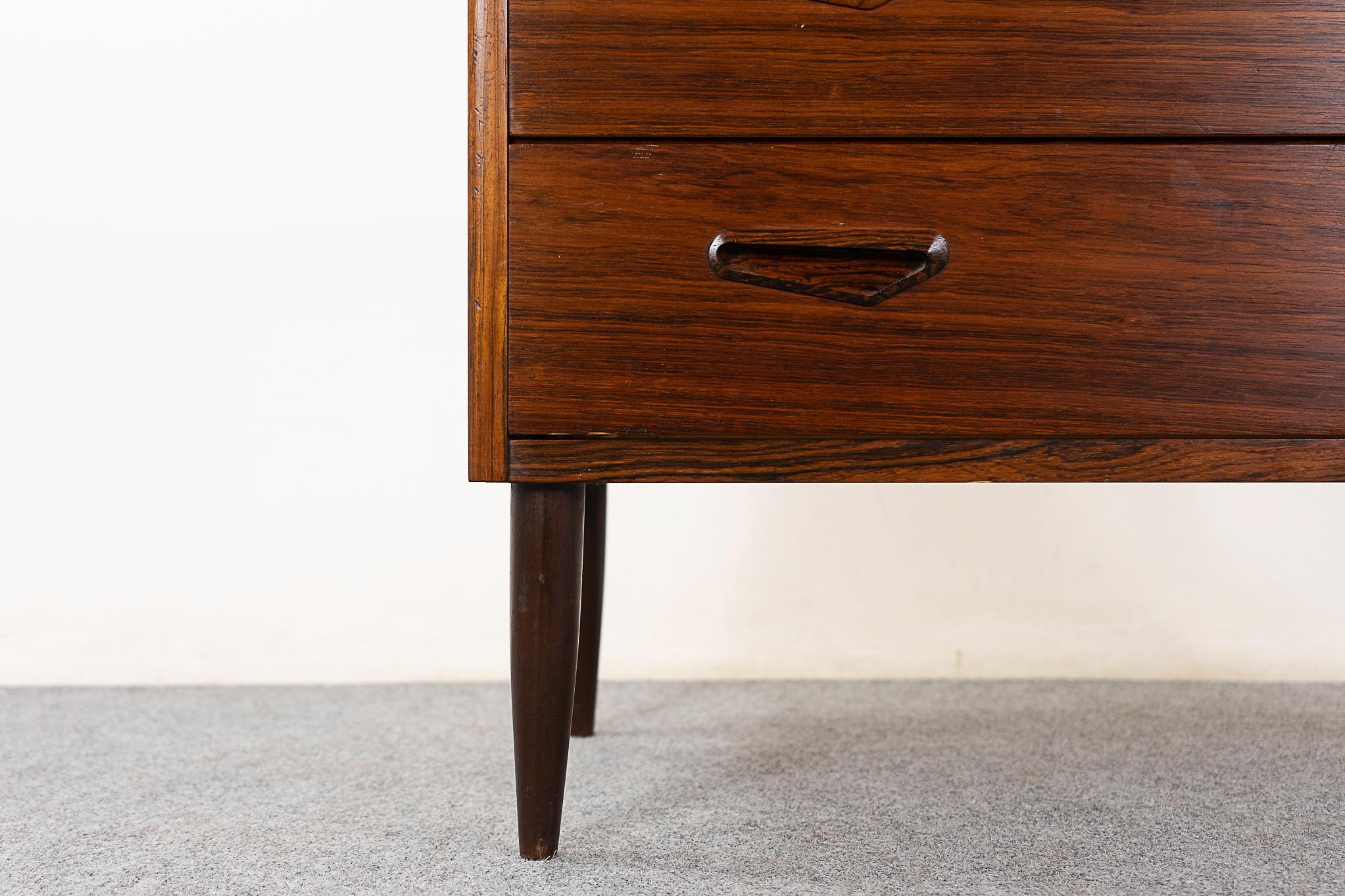 Scandinavian Modern Danish Mid-Century Rosewood Highboy Dresser For Sale