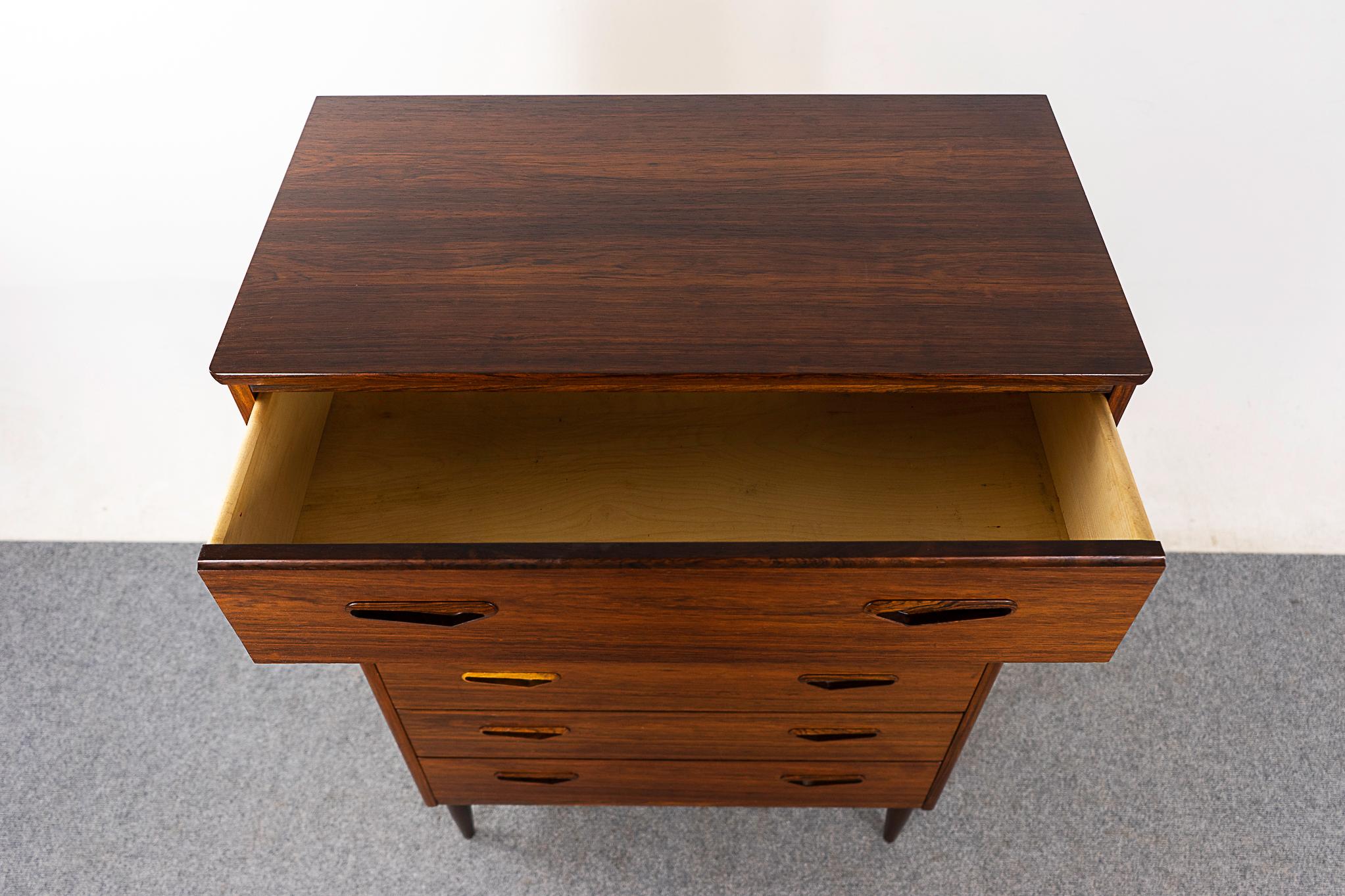 Danish Mid-Century Rosewood Highboy Dresser In Good Condition For Sale In VANCOUVER, CA