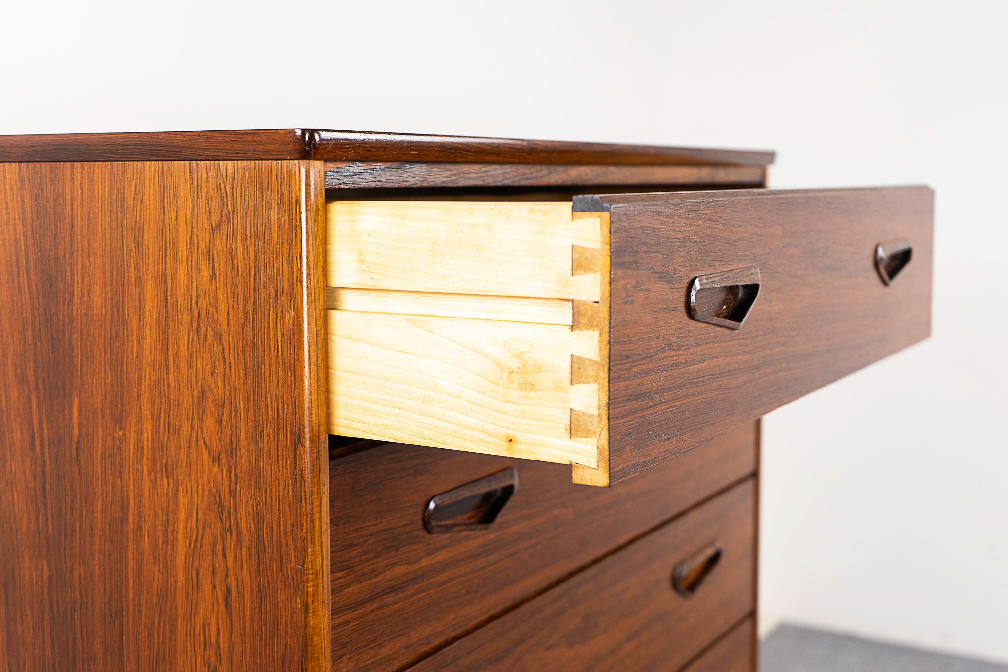 Mid-20th Century Danish Mid-Century Rosewood Highboy Dresser For Sale