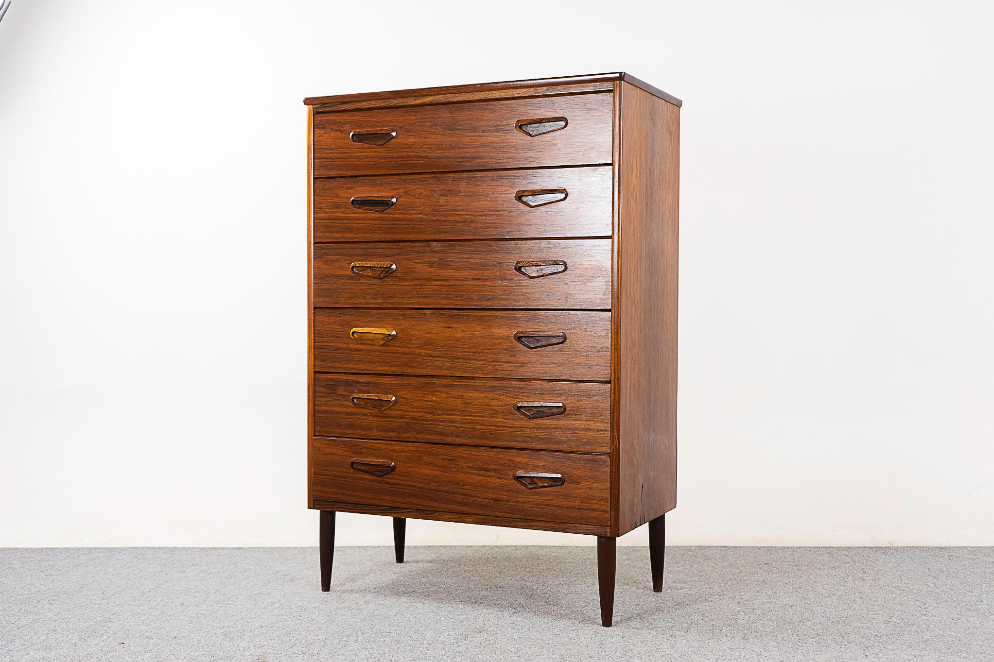 Danish Mid-Century Rosewood Highboy Dresser For Sale 1