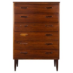 Used Danish Mid-Century Rosewood Highboy Dresser
