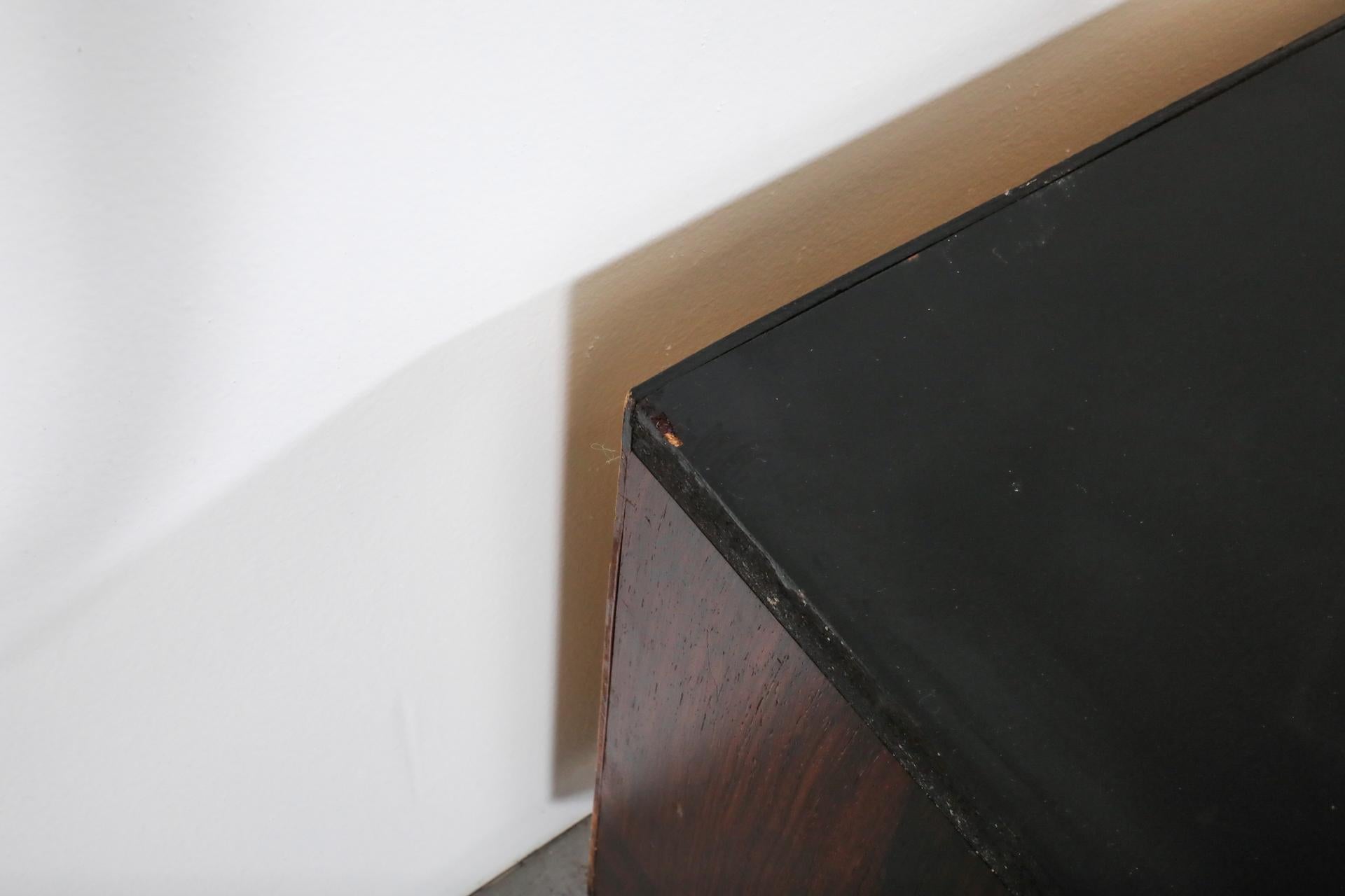 Danish Mid-Century Rosewood Media Credenza with Brushed Aluminum Drawer Pulls 10