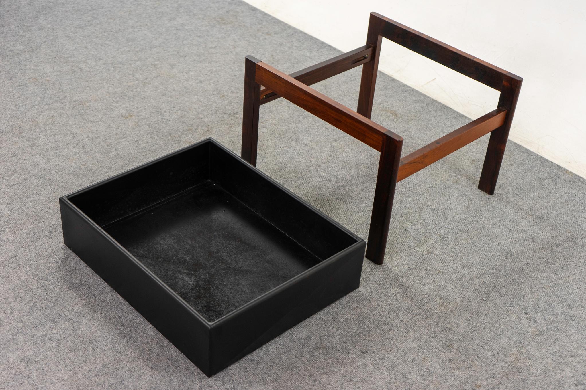Danish Mid-Century Rosewood & Metal Planter 5