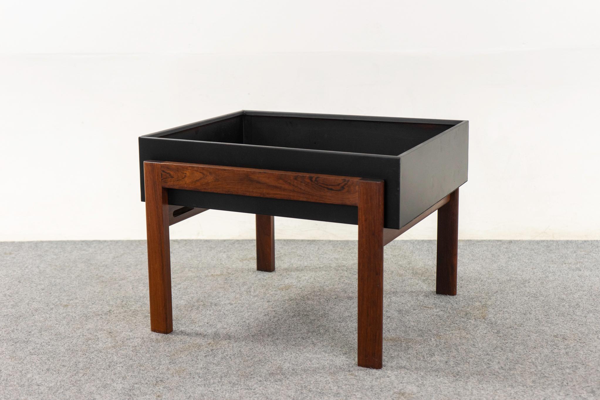 Danish Mid-Century Rosewood & Metal Planter For Sale 2