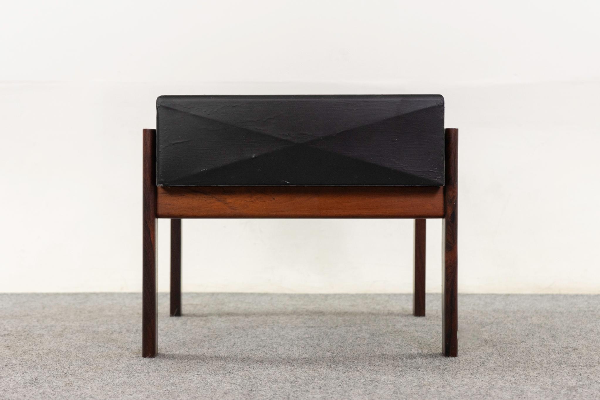 Danish Mid-Century Rosewood & Metal Planter 3