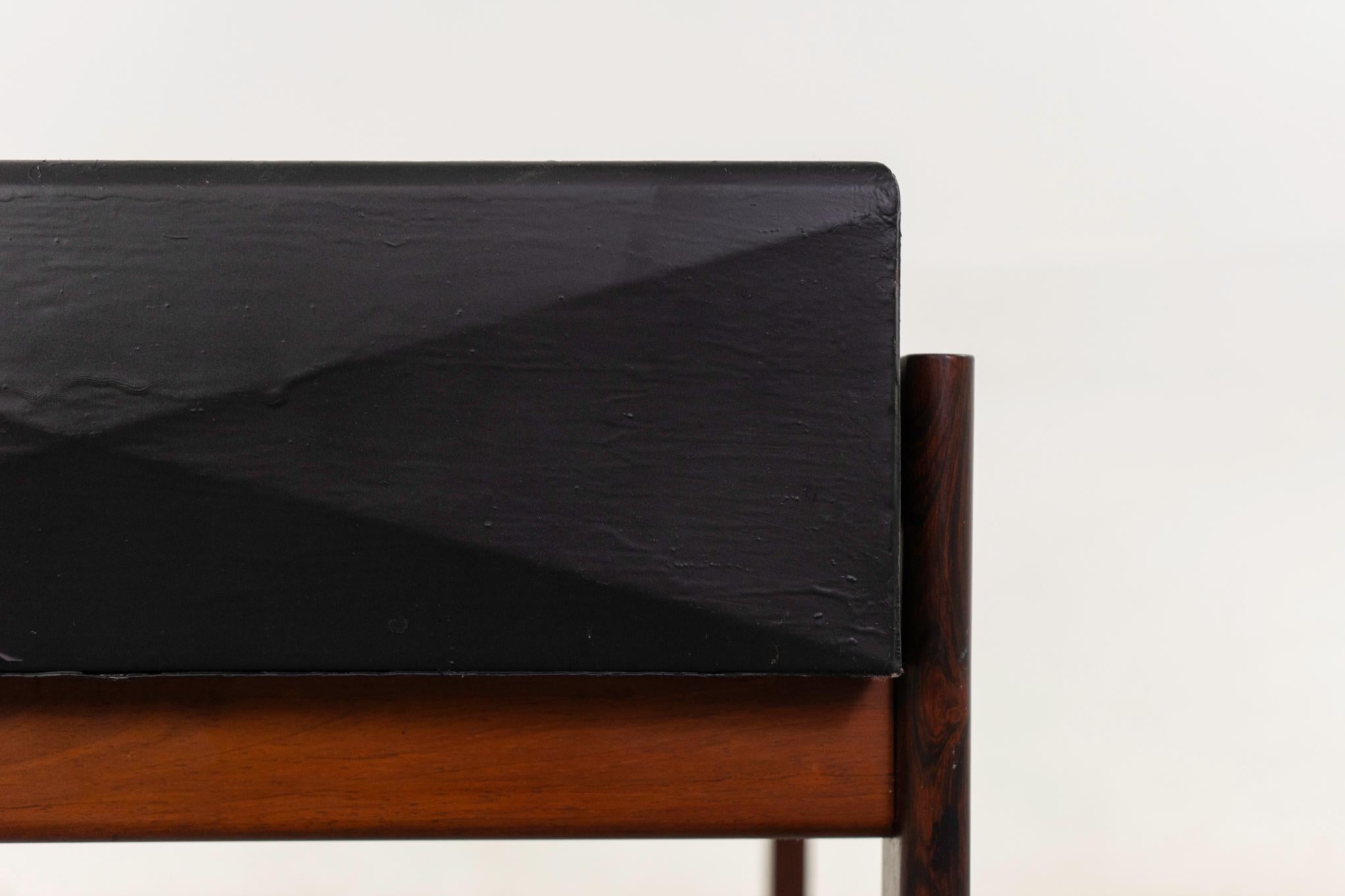 Danish Mid-Century Rosewood & Metal Planter 4