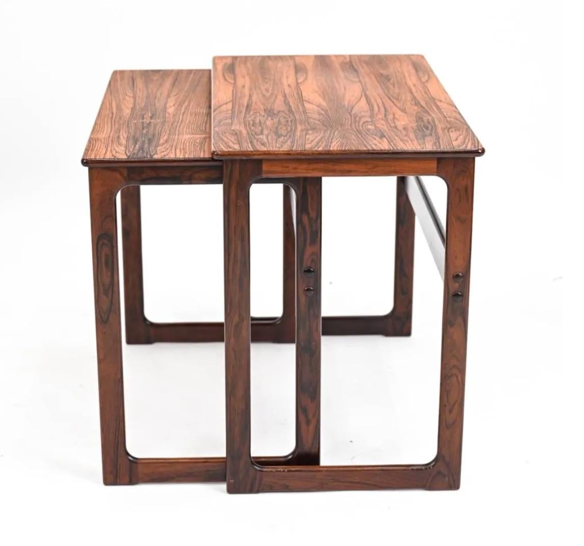 Mid-Century Modern Danish Mid-Century Rosewood Nesting Tables For Sale