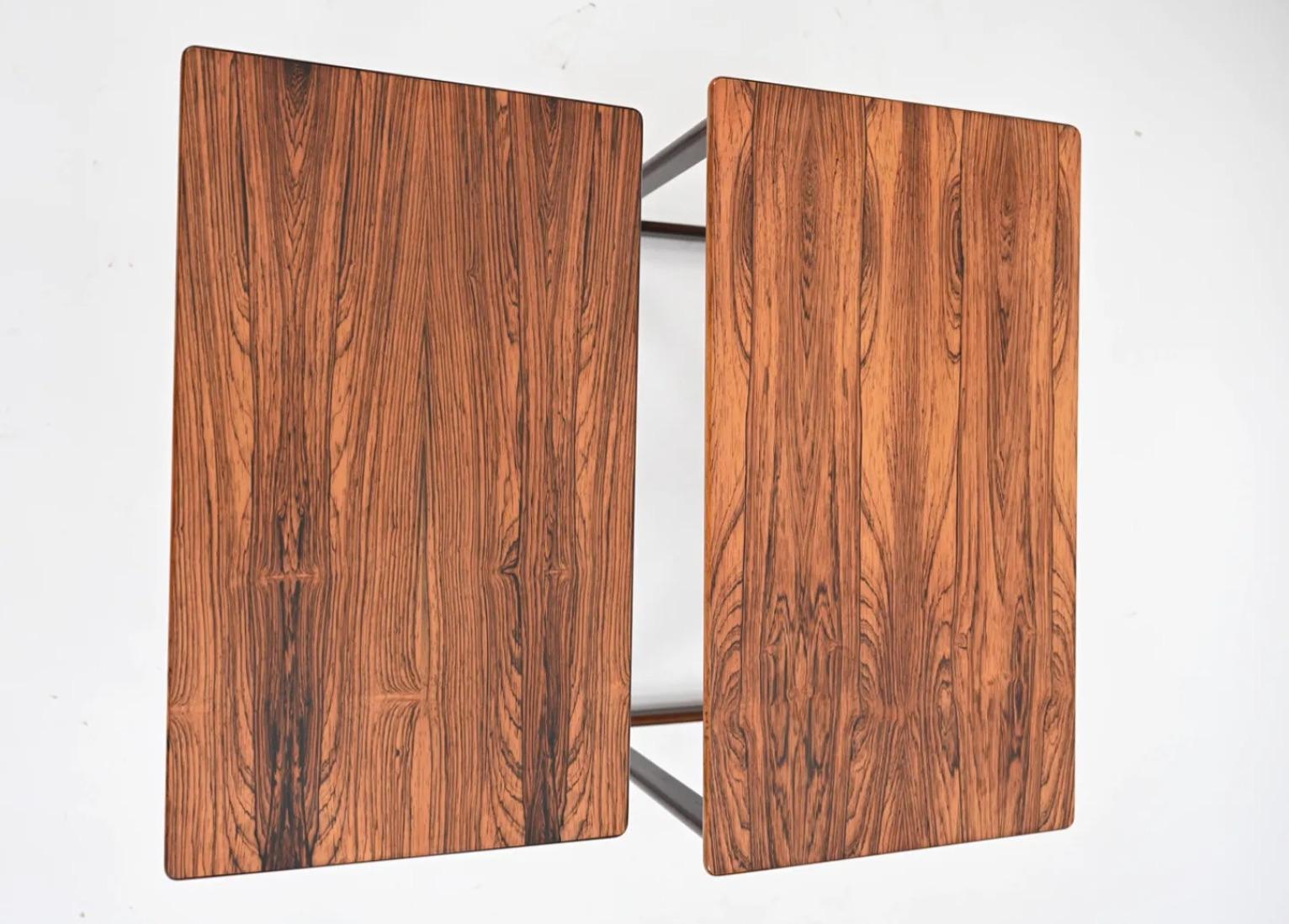 Danish Mid-Century Rosewood Nesting Tables For Sale 2