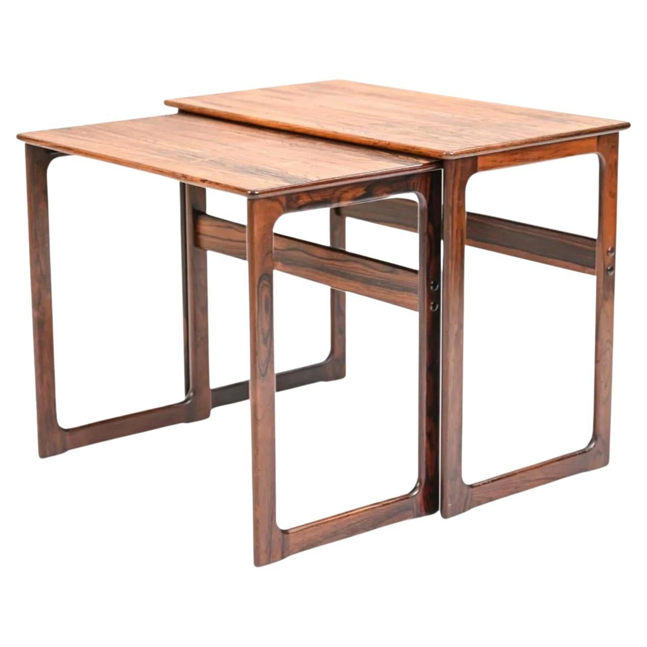 Danish Mid-Century Rosewood Nesting Tables For Sale