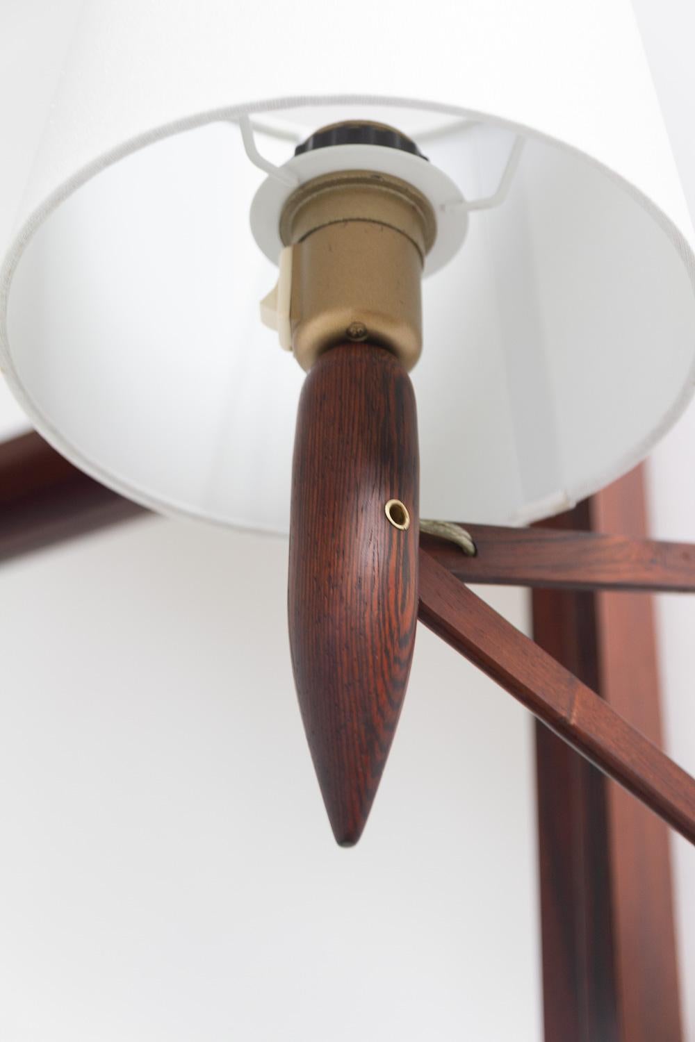 Lampada da parete a forbice in palissandro danese del Mid-Century, anni '60. in vendita 5