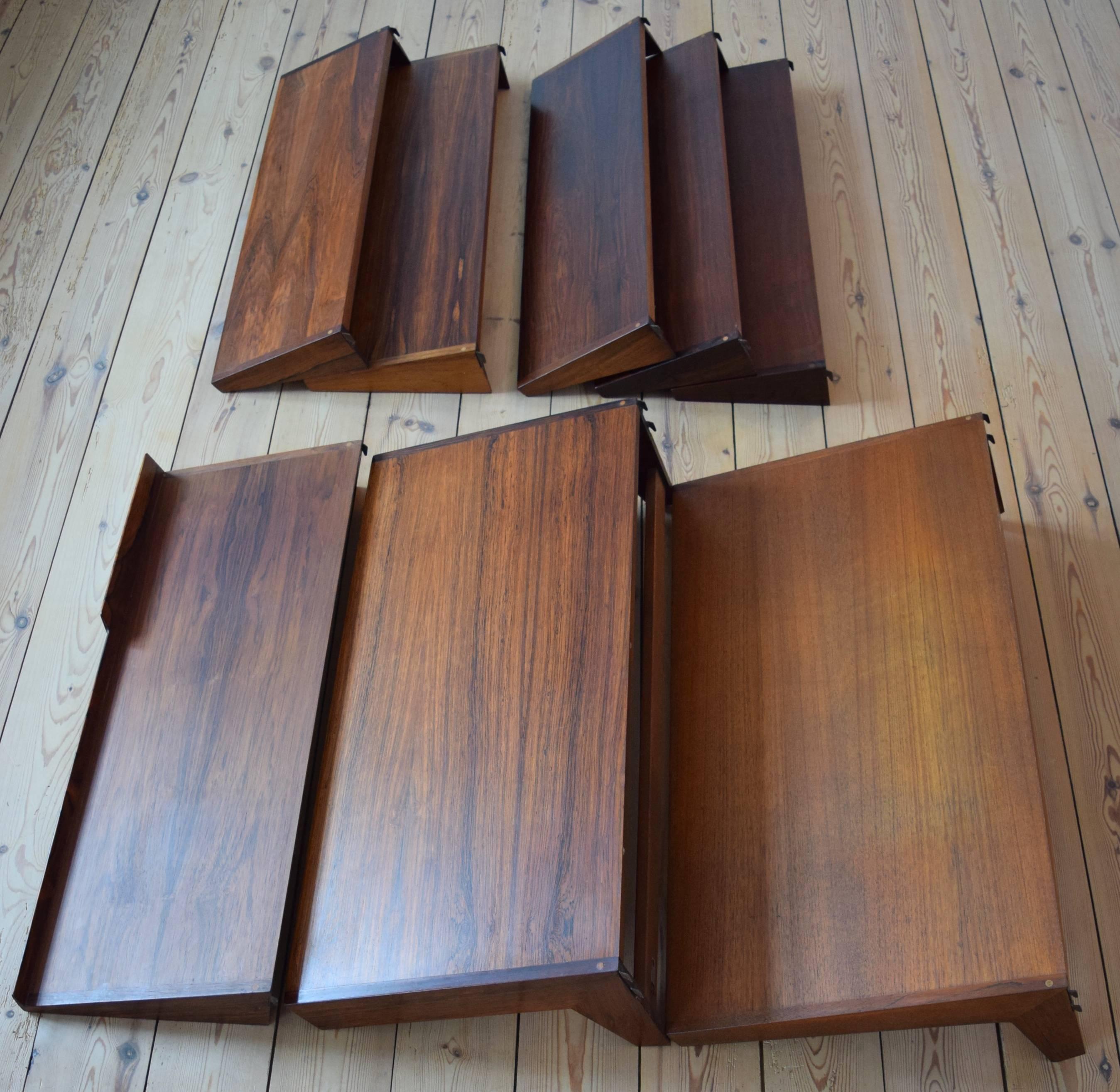 Danish Midcentury Rosewood Shelving System by Kai Kristiansen, 1960s For Sale 7