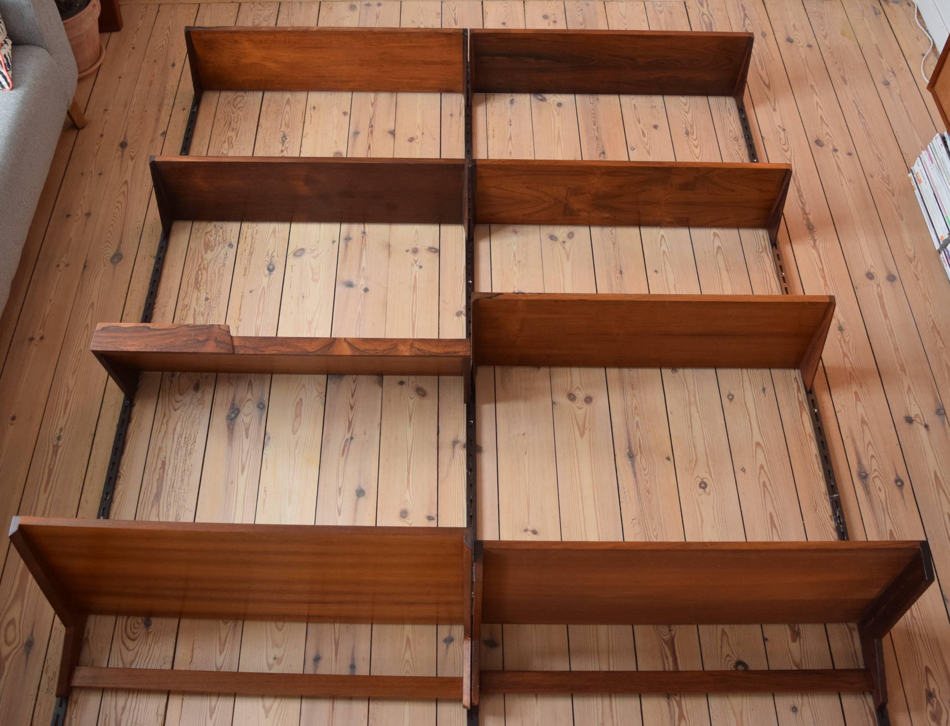 Mid-20th Century Danish Midcentury Rosewood Shelving System by Kai Kristiansen, 1960s For Sale