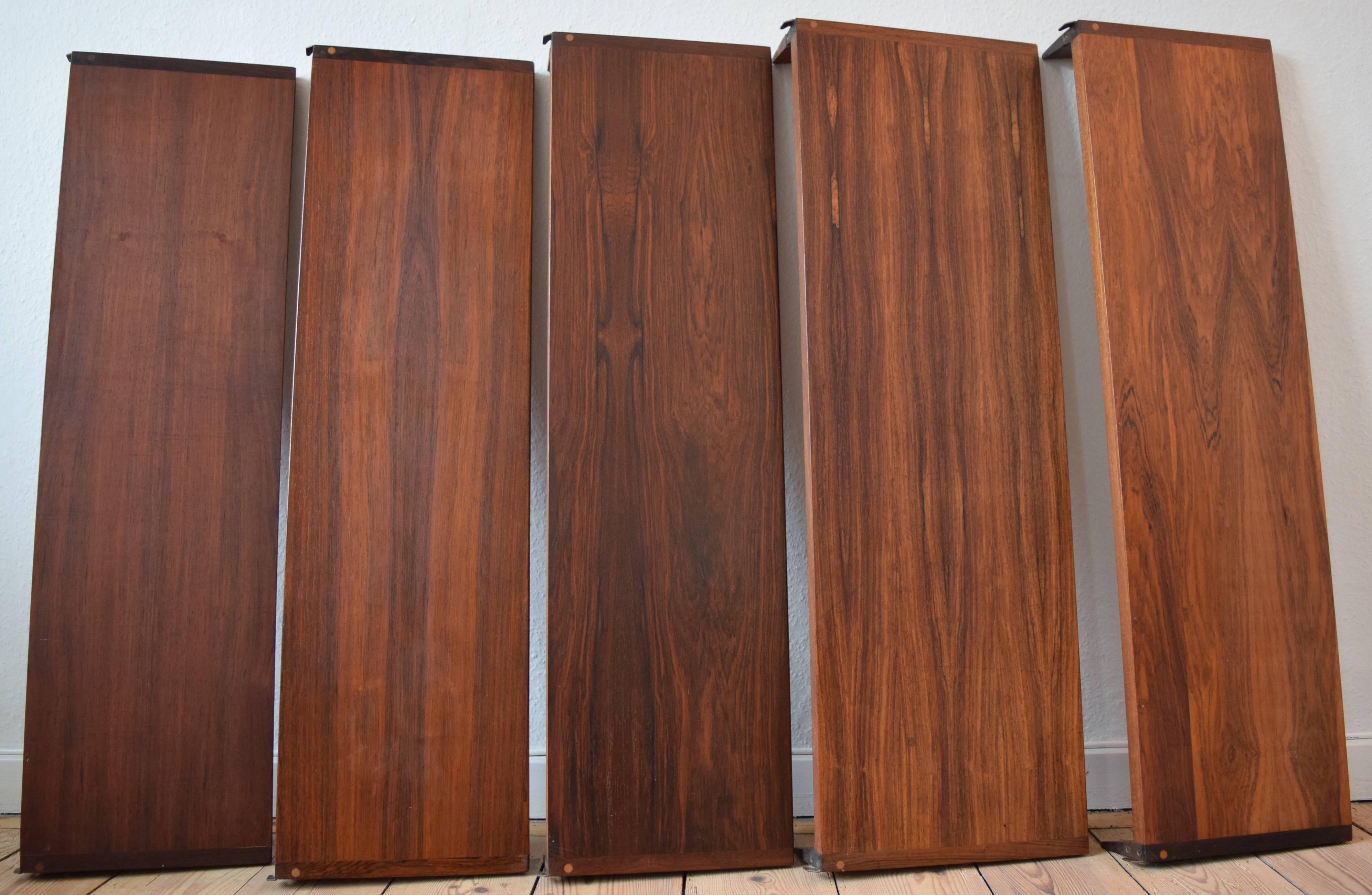 Danish Midcentury Rosewood Shelving System by Kai Kristiansen, 1960s For Sale 3