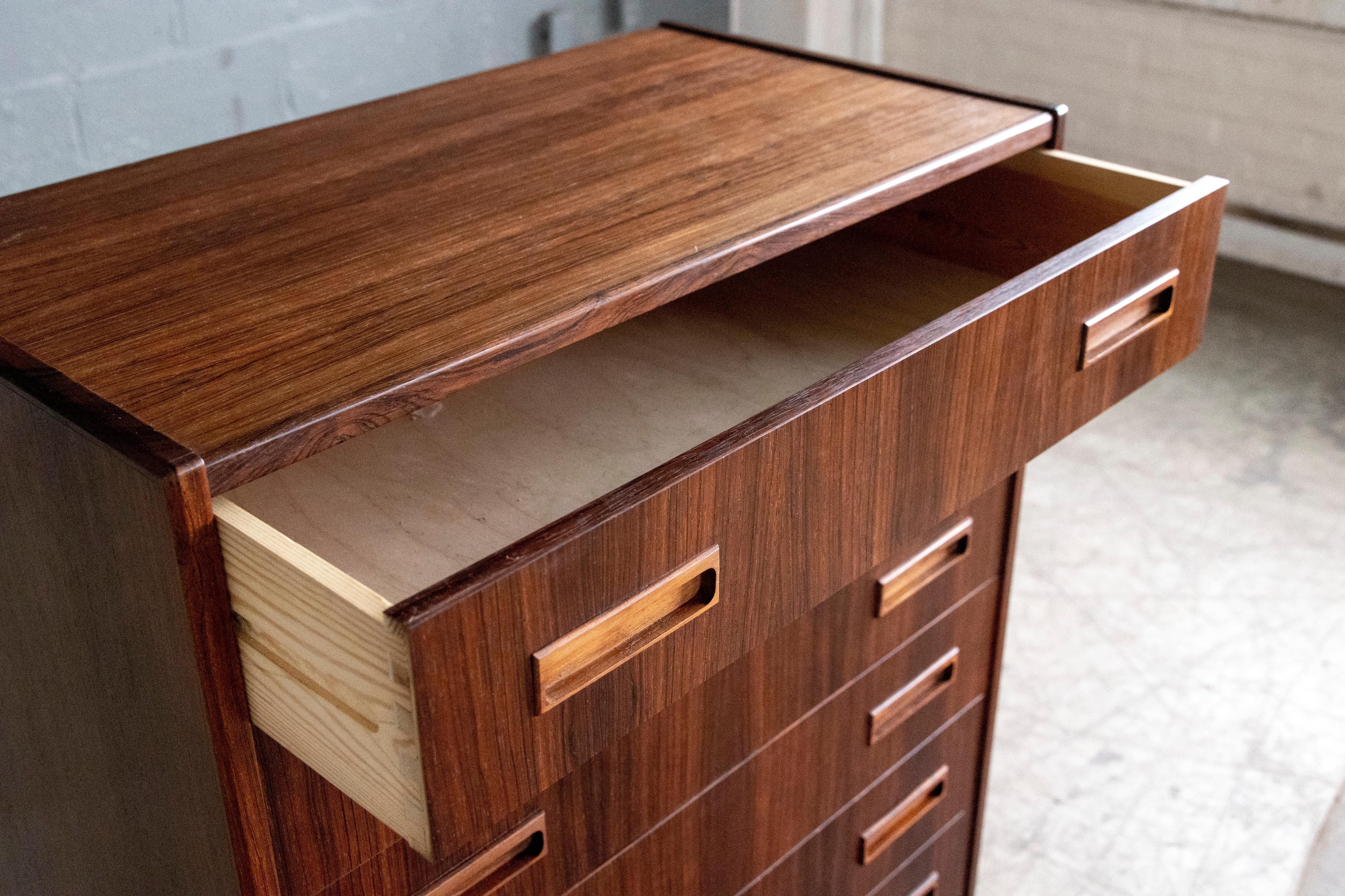 Danish Mid-Century Rosewood Six-Drawer Dresser 1960's 3