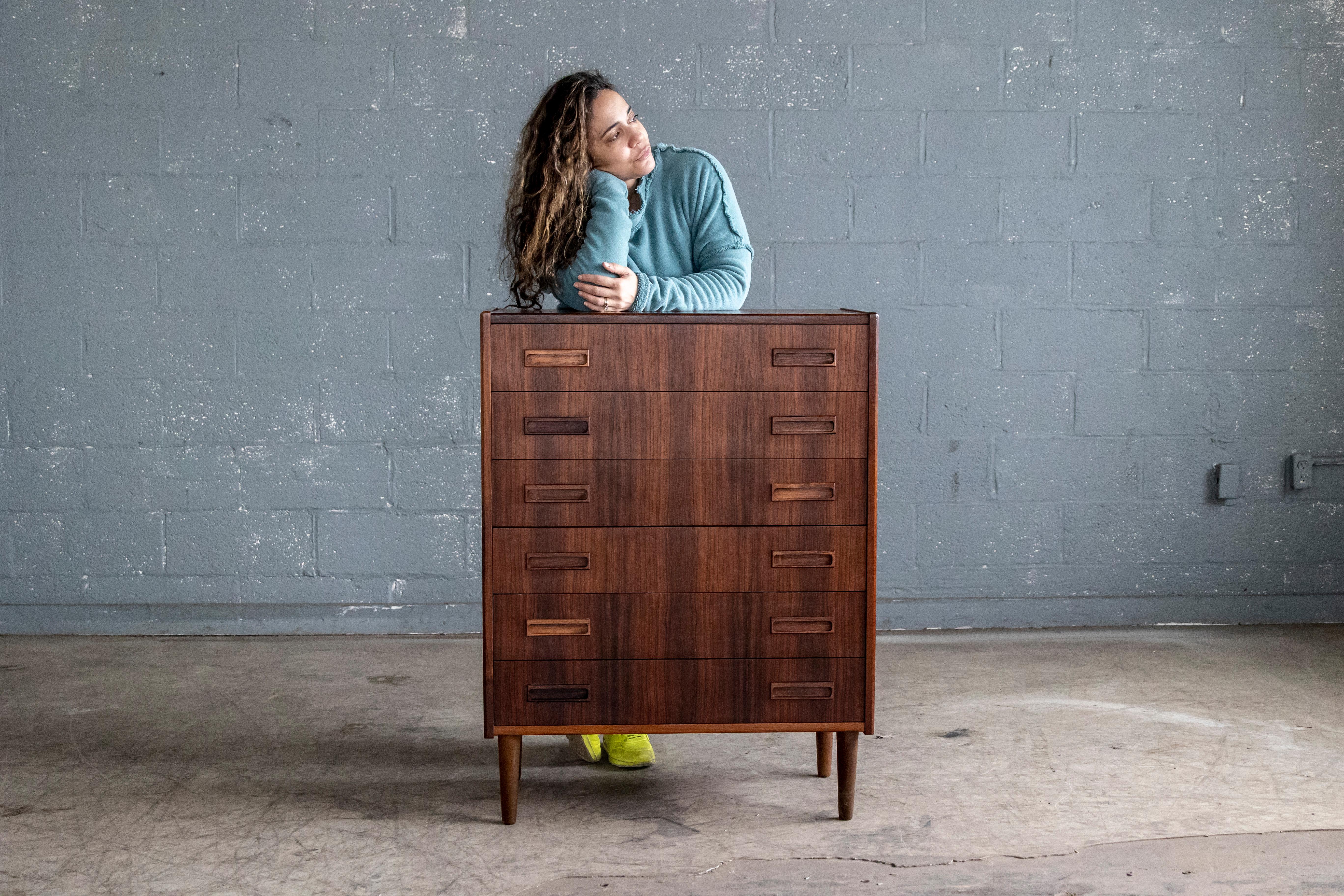 Danish Mid-Century Rosewood Six-Drawer Dresser 1960's 4