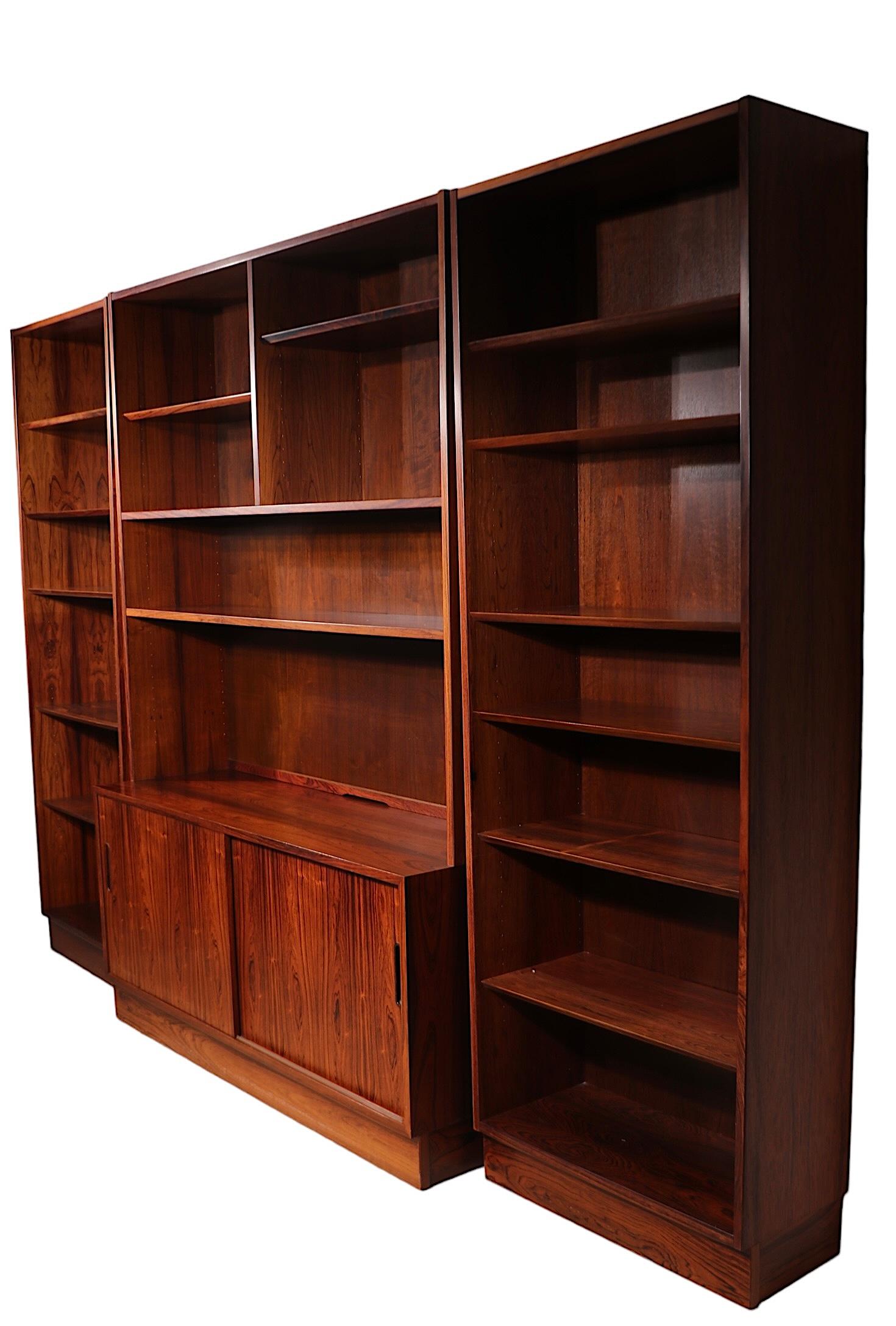 Danish Mid Century Rosewood  Wall Unit by Poul Hundevad c 1960's  For Sale 6