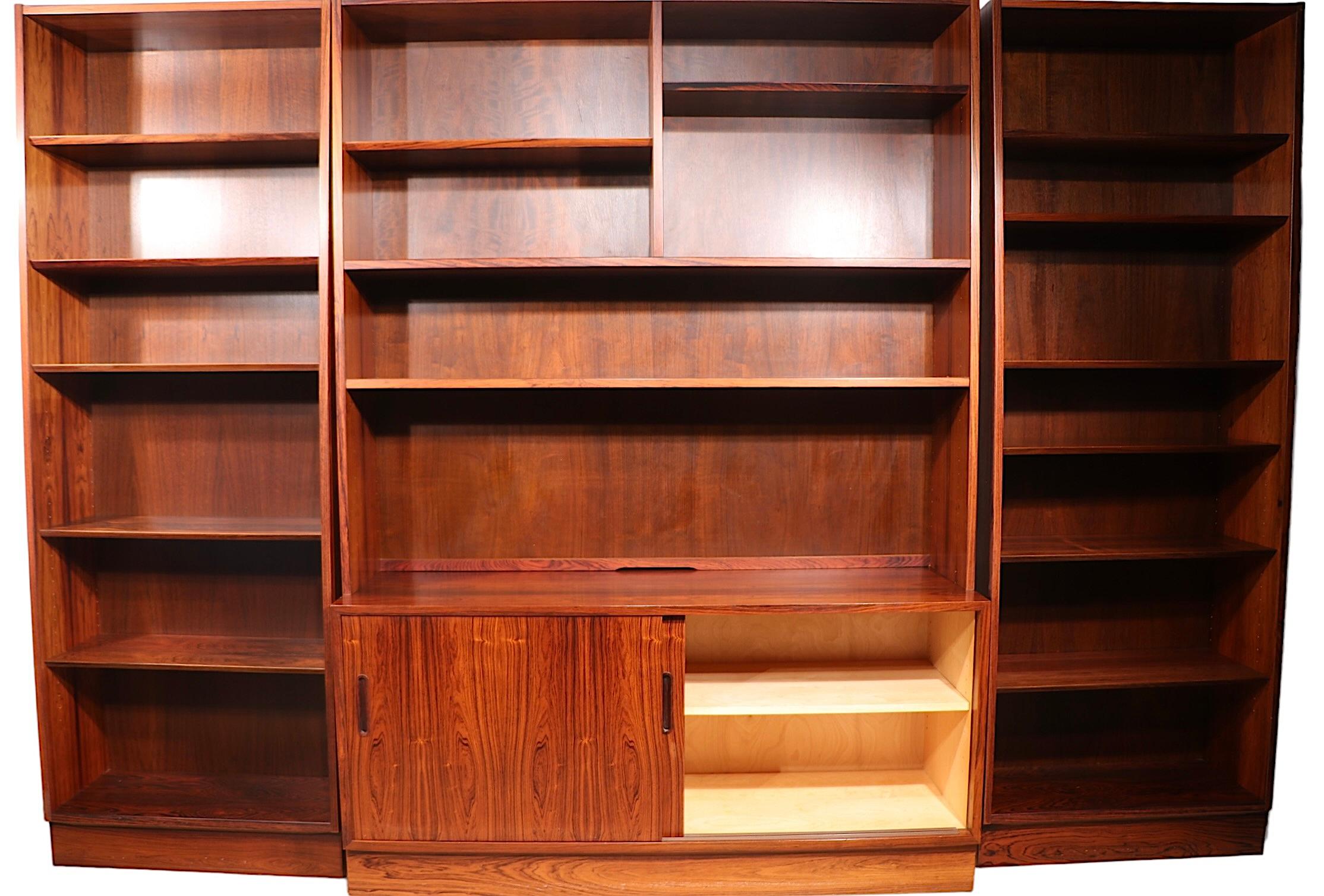 Danish Mid Century Rosewood  Wall Unit by Poul Hundevad c 1960's  For Sale 7