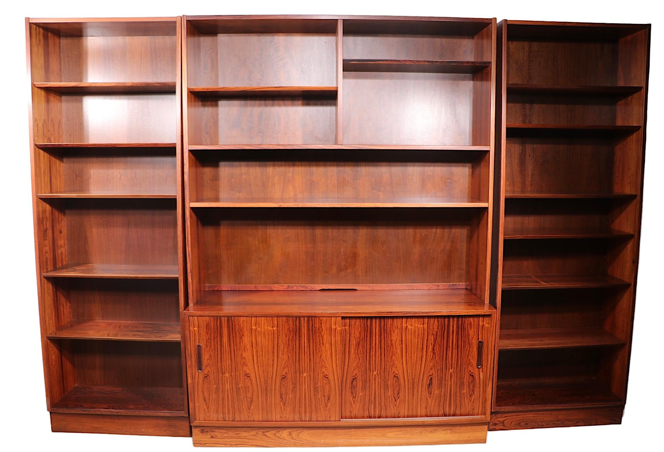 Danish Mid Century Rosewood  Wall Unit by Poul Hundevad c 1960's  For Sale 9
