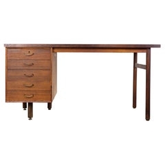 Bureau danois en bois de rose du milieu du siècle