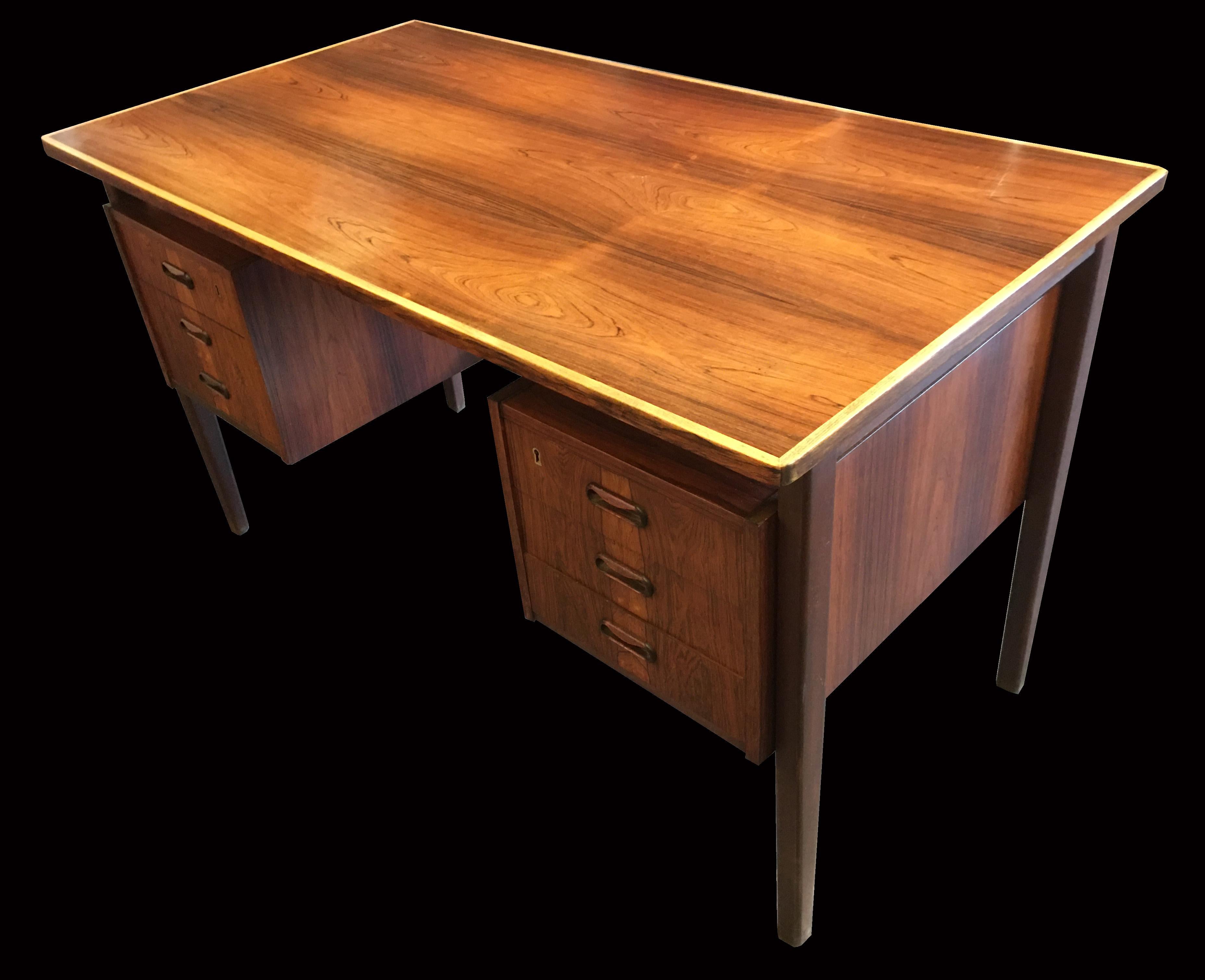 20th Century Danish Midcentury Santos Rosewood Desk