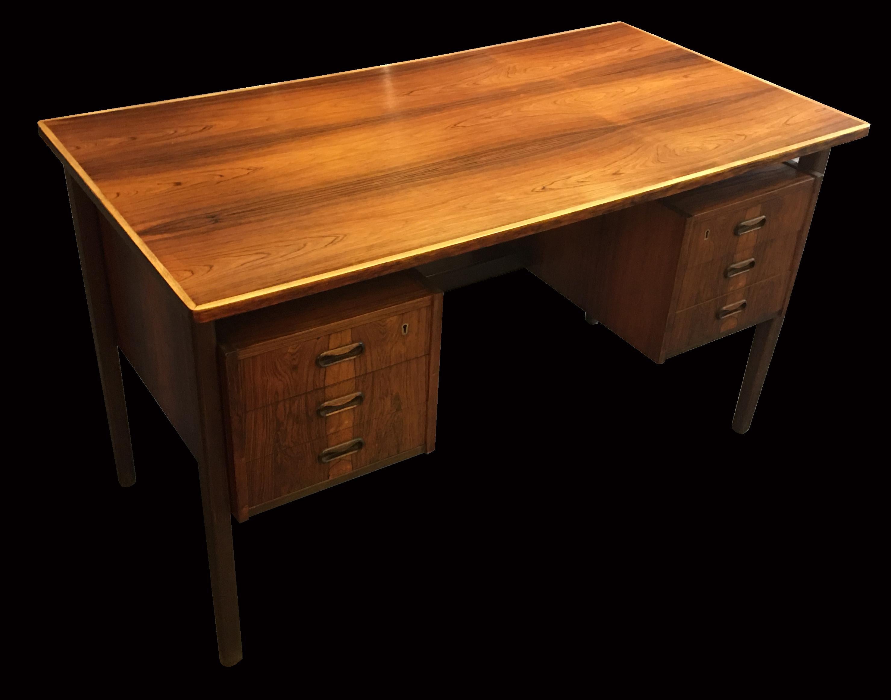Hardwood Danish Midcentury Santos Rosewood Desk