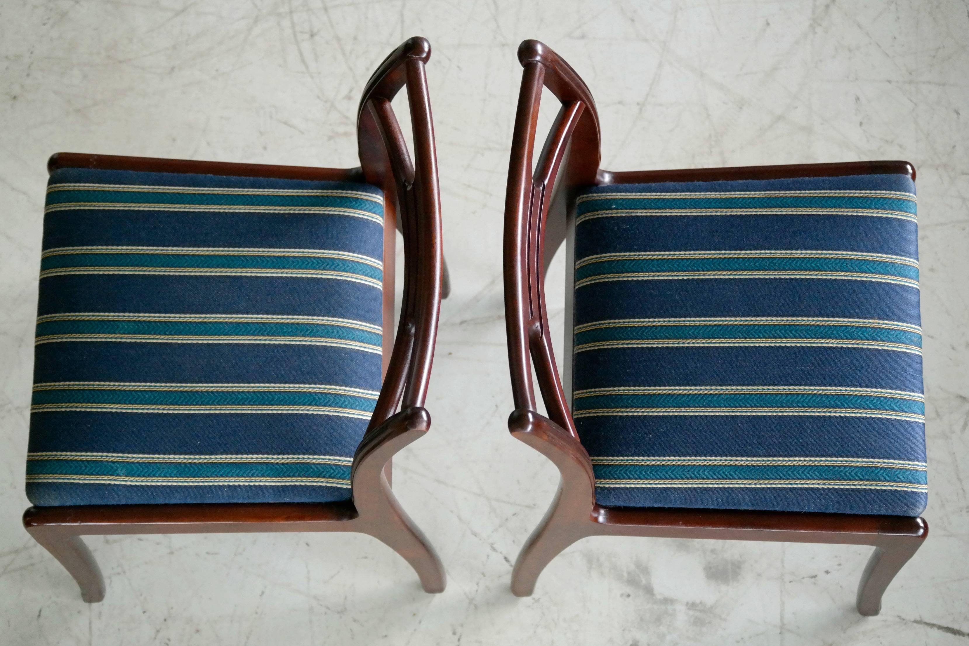 Danish Midcentury Set of Six Mahogany Dining Chairs 2