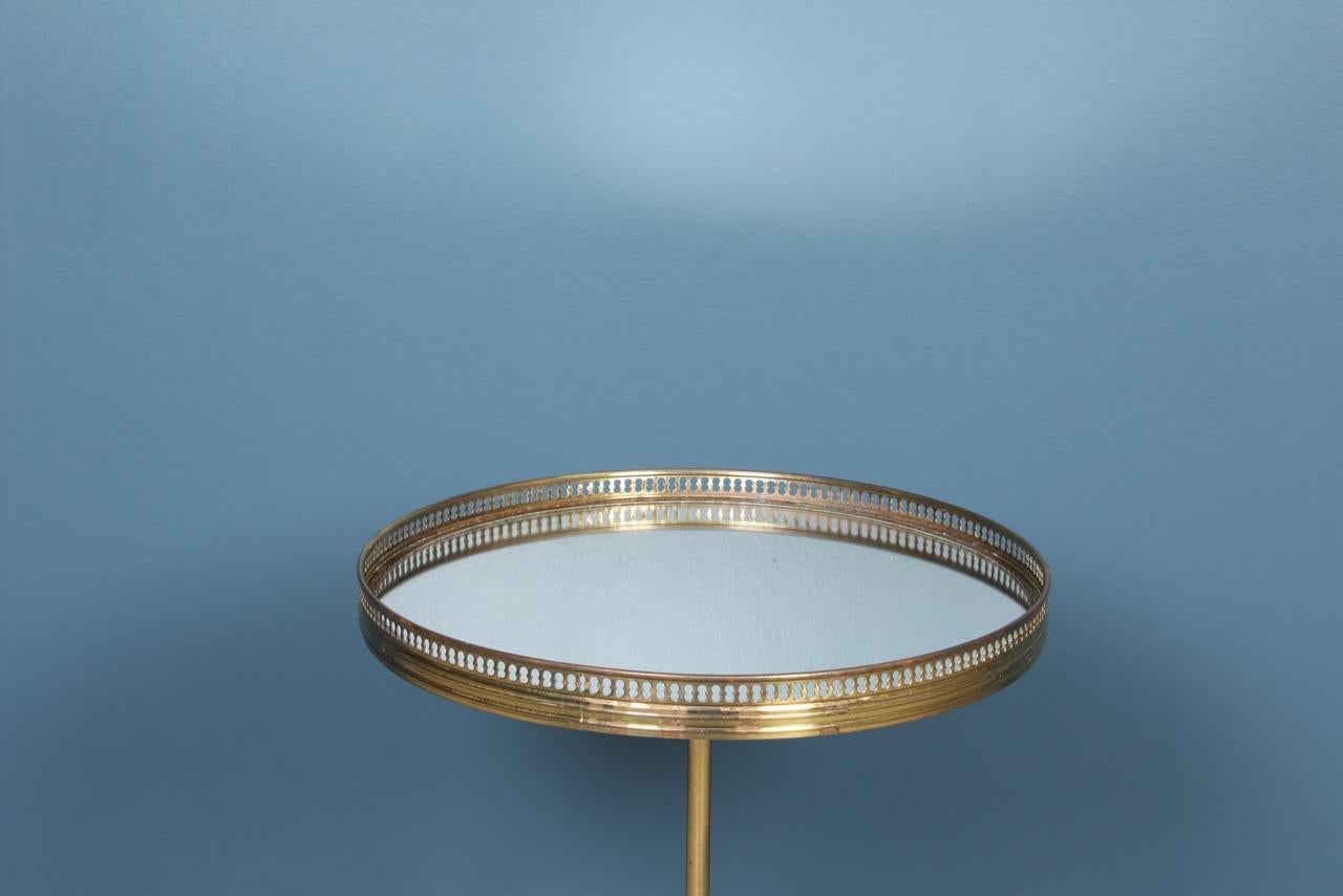 Danish Midcentury Side Table in Brass by Lysberg Hansen & Terp, 1950s In Good Condition In Lejre, DK