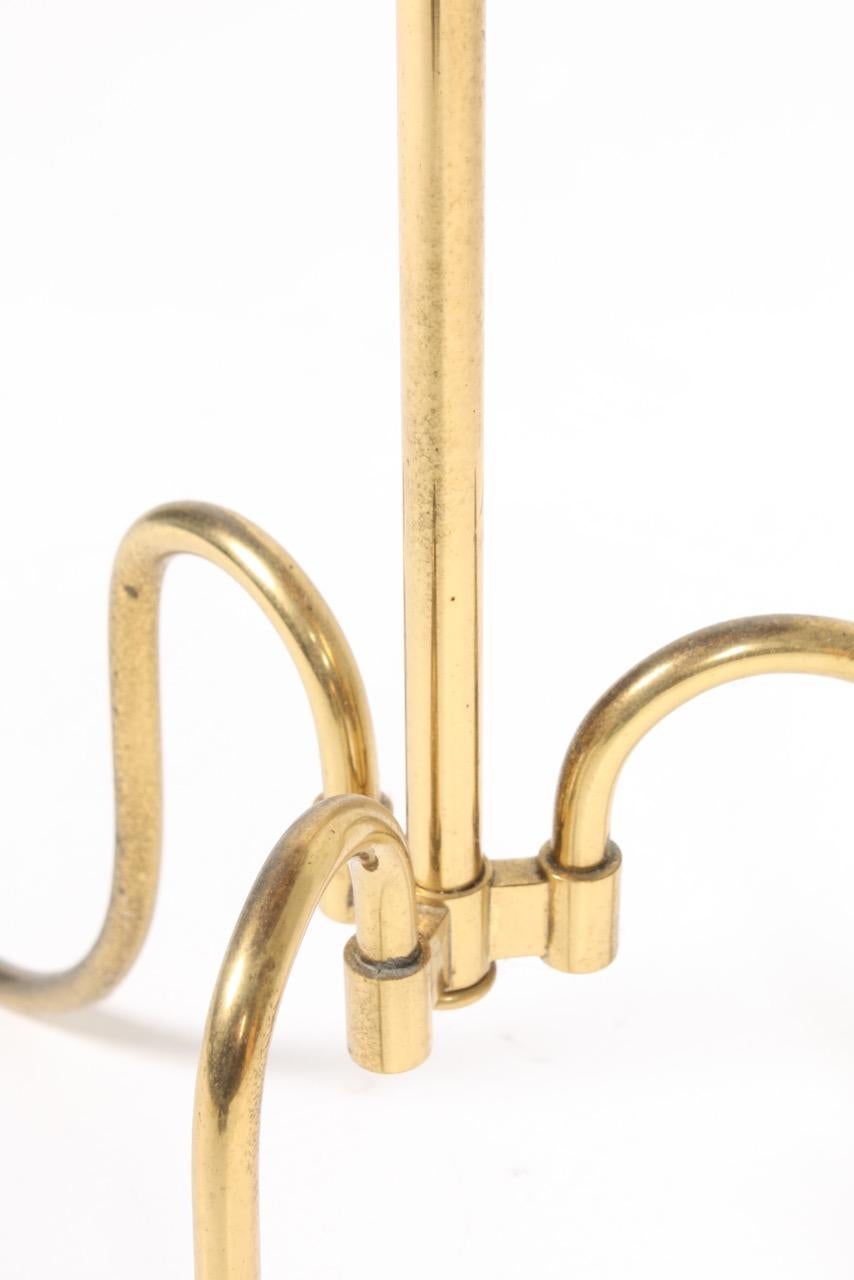 Mirror Danish Midcentury Side Table in Brass by Lysberg Hansen & Terp, 1950s